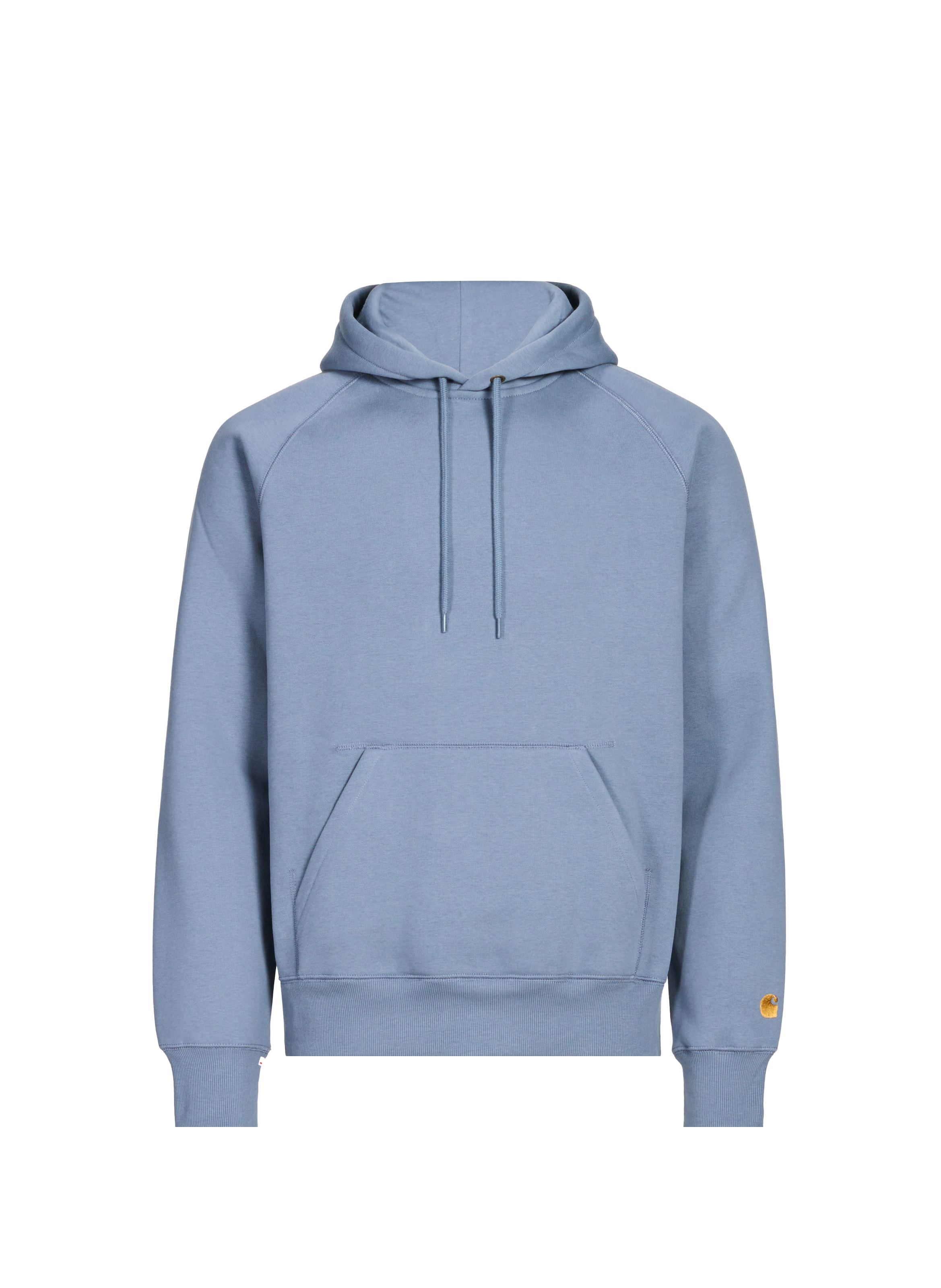 CARHARTT WIP Solid color hooded sweatshirt in blended cotton. Blue