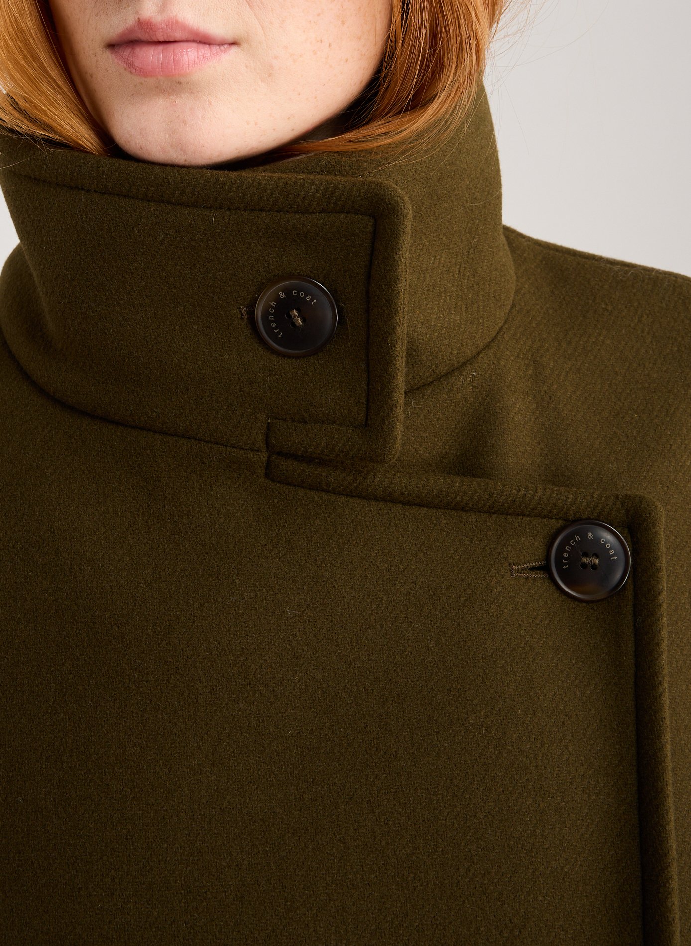 Oversized Mably coat in blended virgin wool TRENCH & COAT Khaki