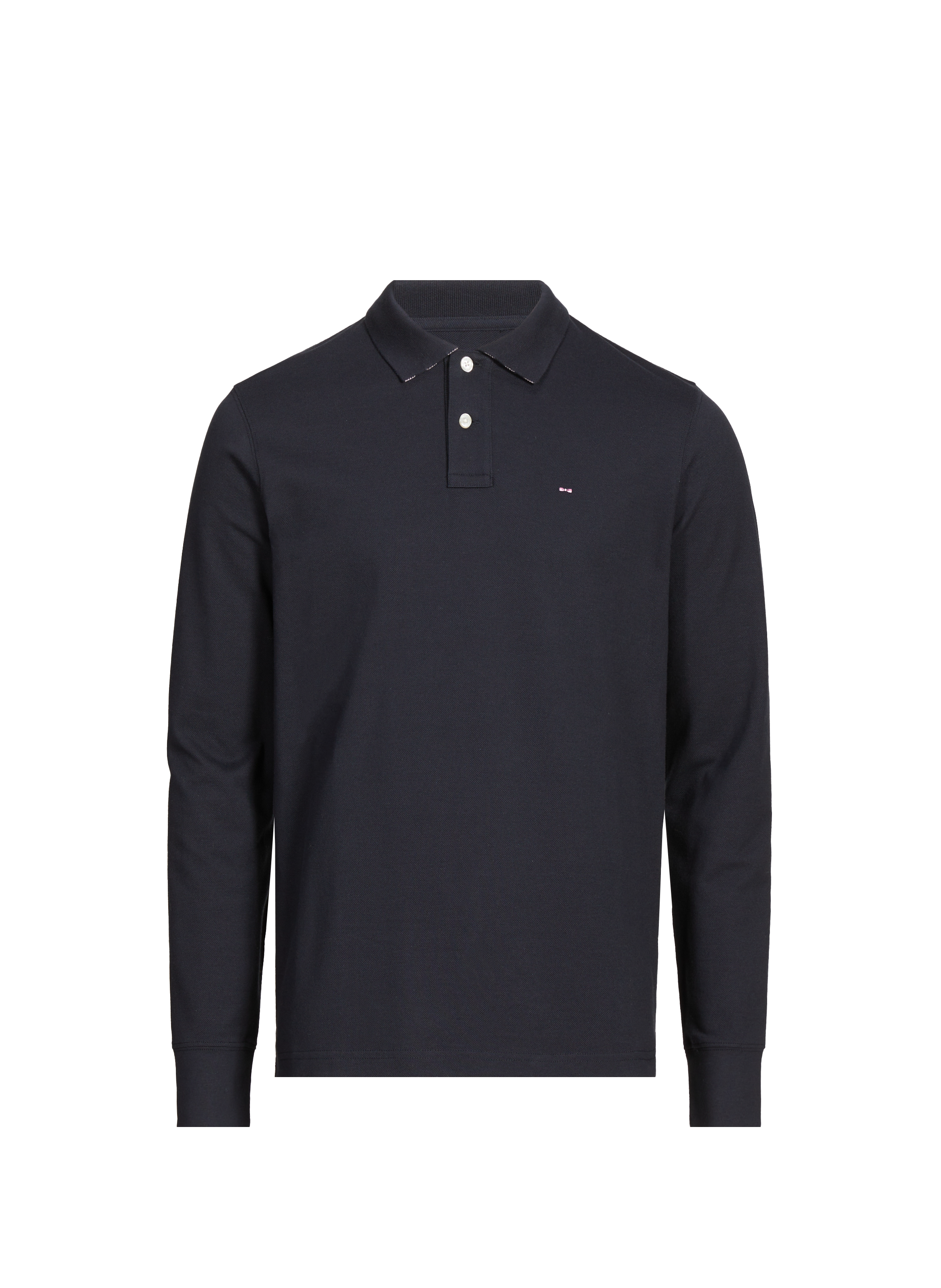 EDEN PARK Polo manches longues en coton Bleu