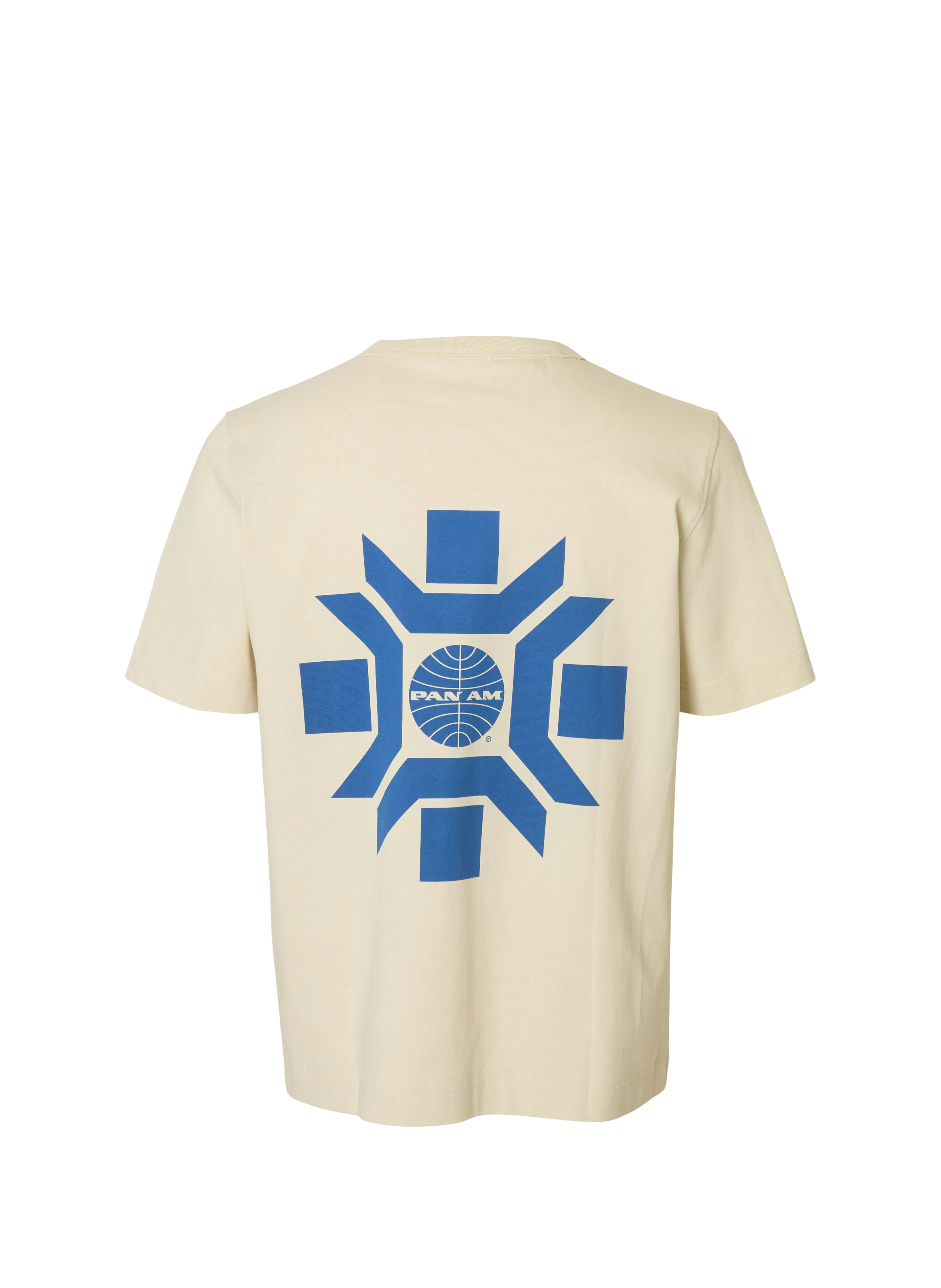 T-shirt coupe droite avec motif  SELECTED Beige