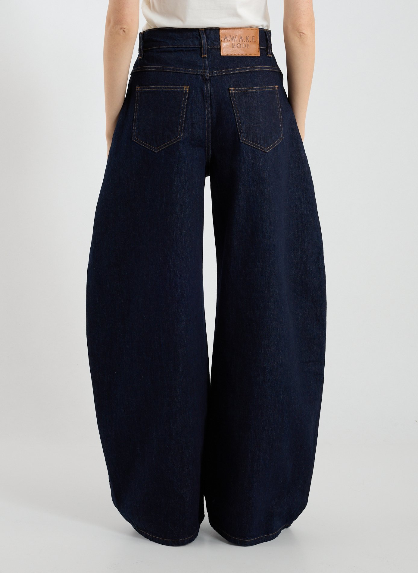 Jean oversize en coton A.W.A.K.E. MODE Bleu