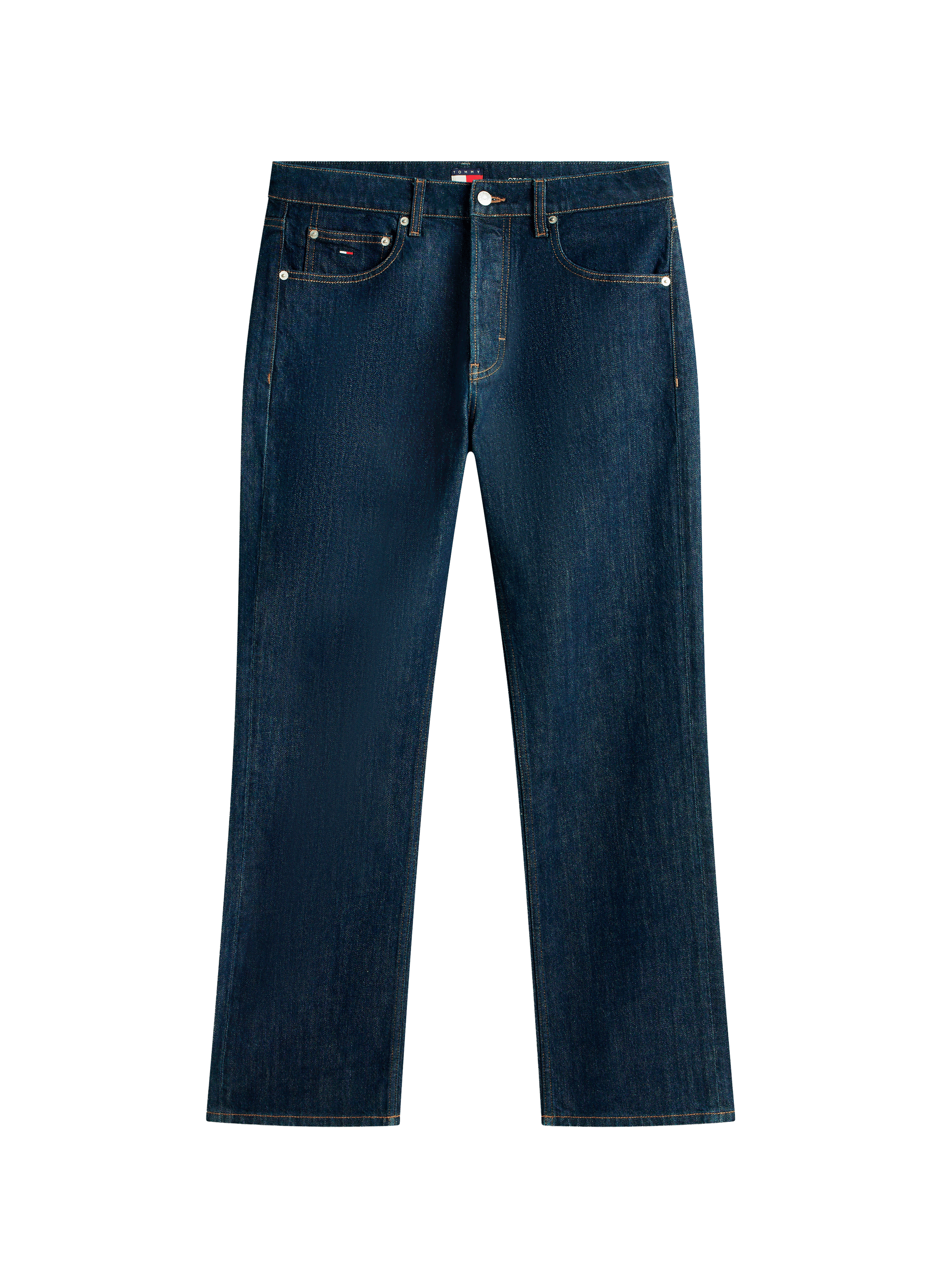 Jean coupe droite en coton TOMMY HILFIGER Bleu