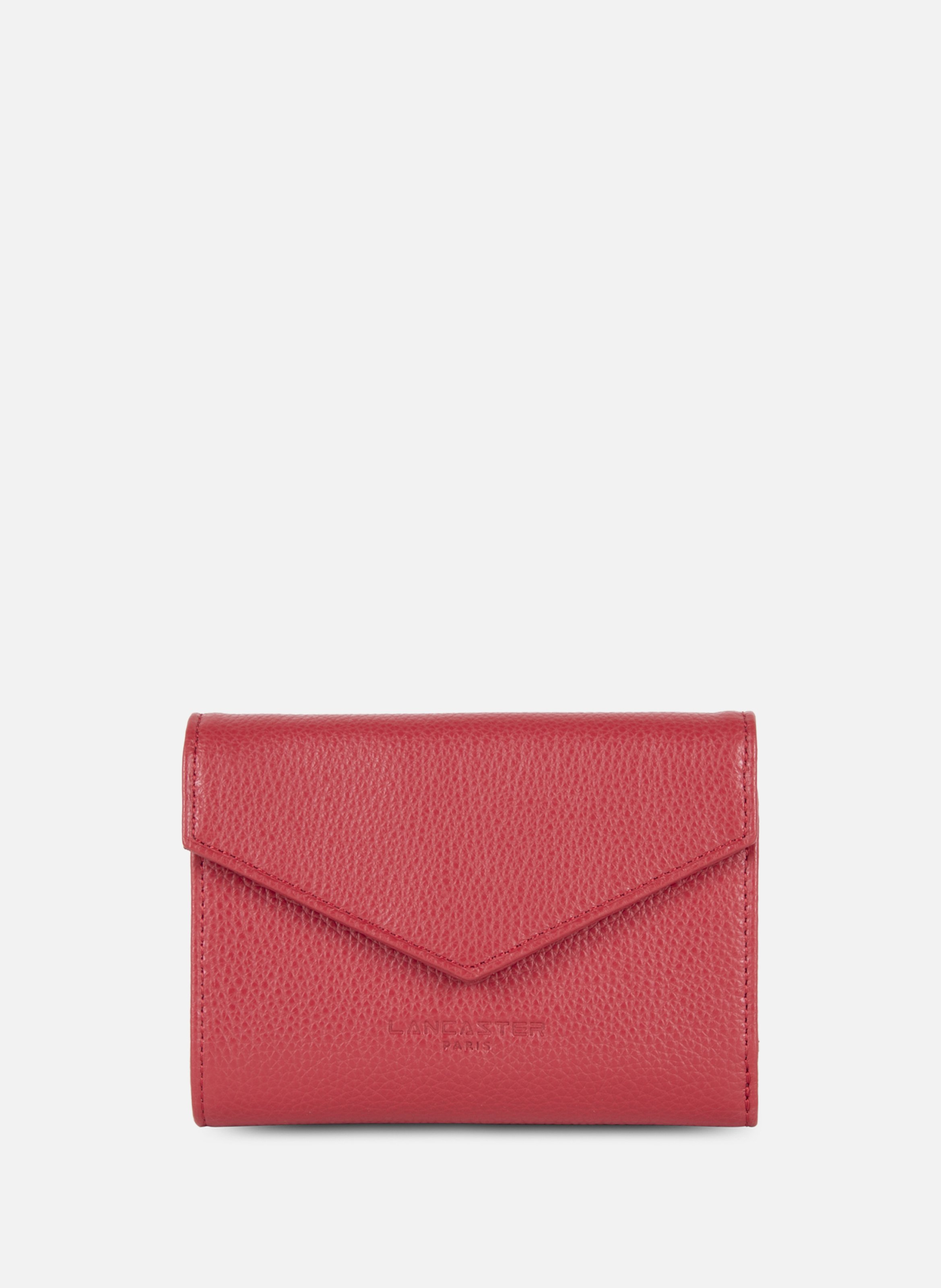 Portefeuille dos à dos - foulonné pm LANCASTER Rouge