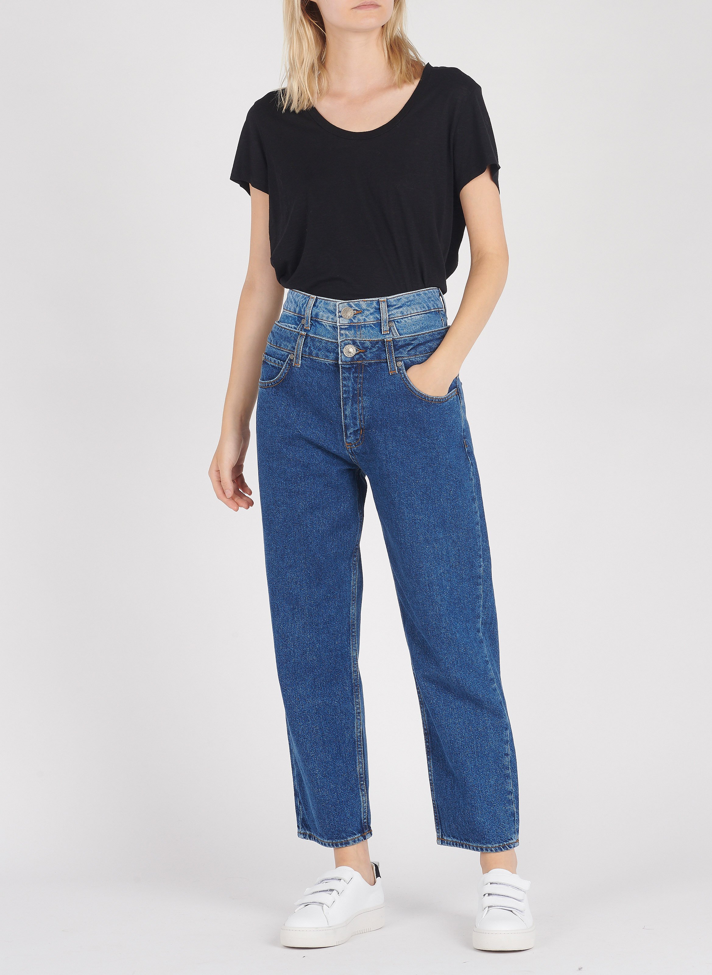 Tee-shirt col rond en coton mélangé jacksonville AMERICAN VINTAGE Noir