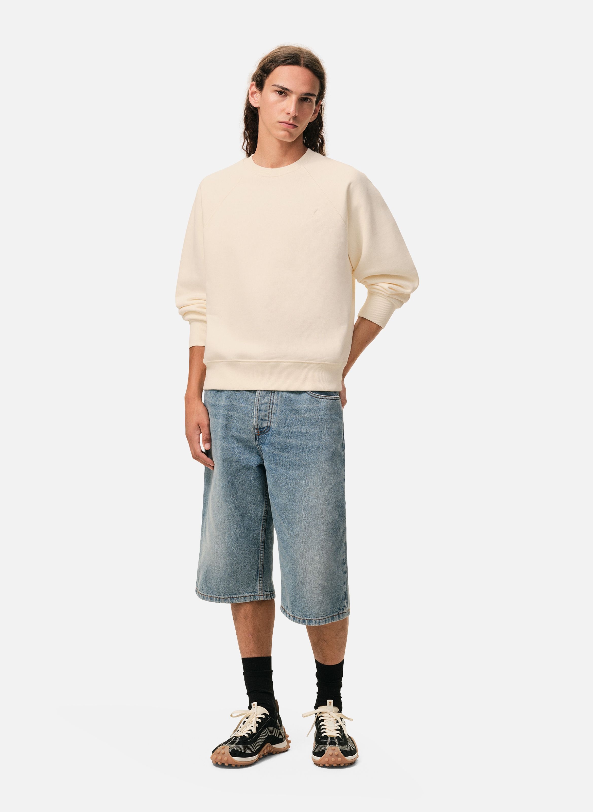 Sweatshirt Ami De Coeur En Coton unisexe AMI PARIS Blanc
