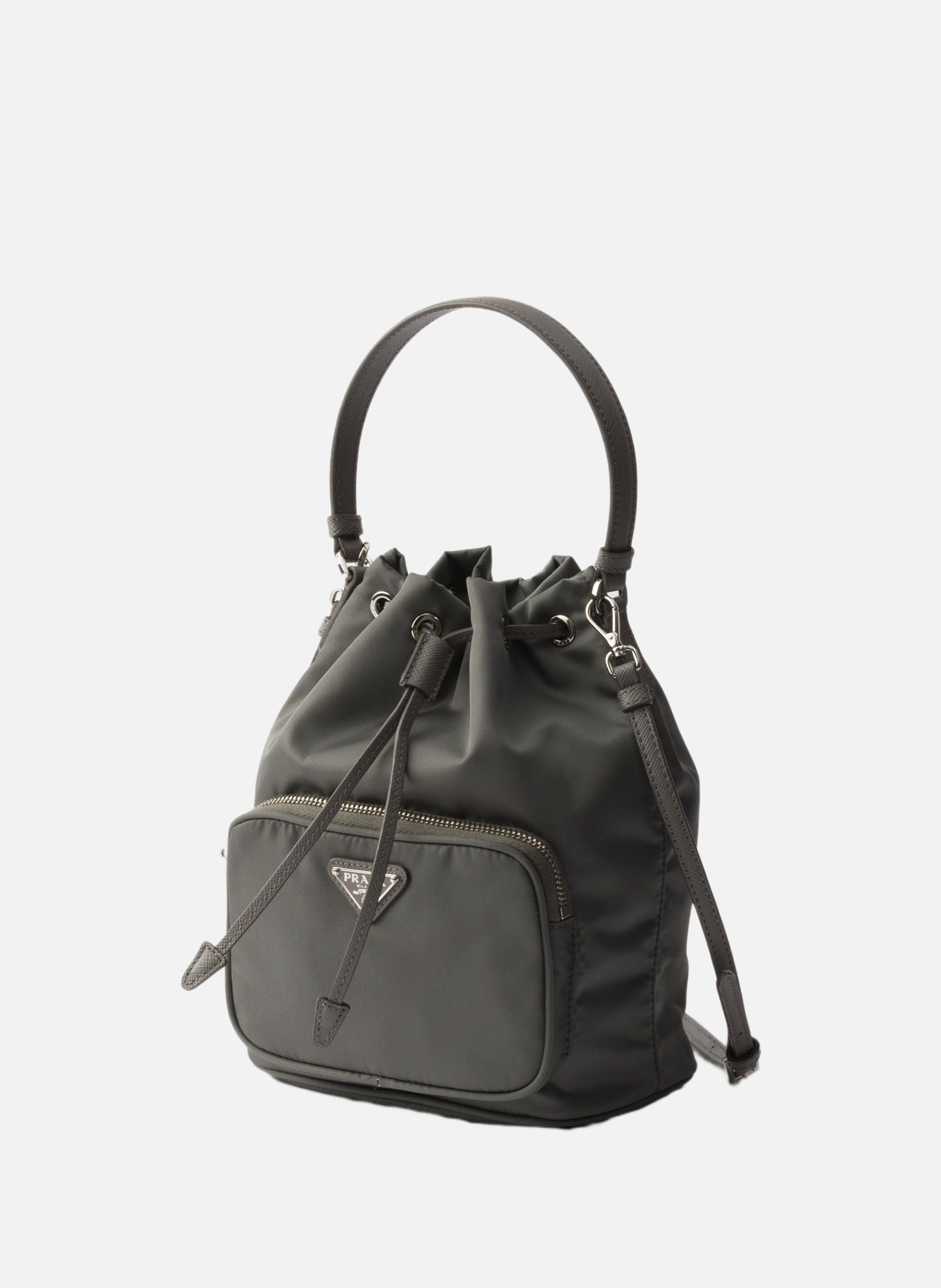 Sac seau prada duet en re-nylon PRADA Gris