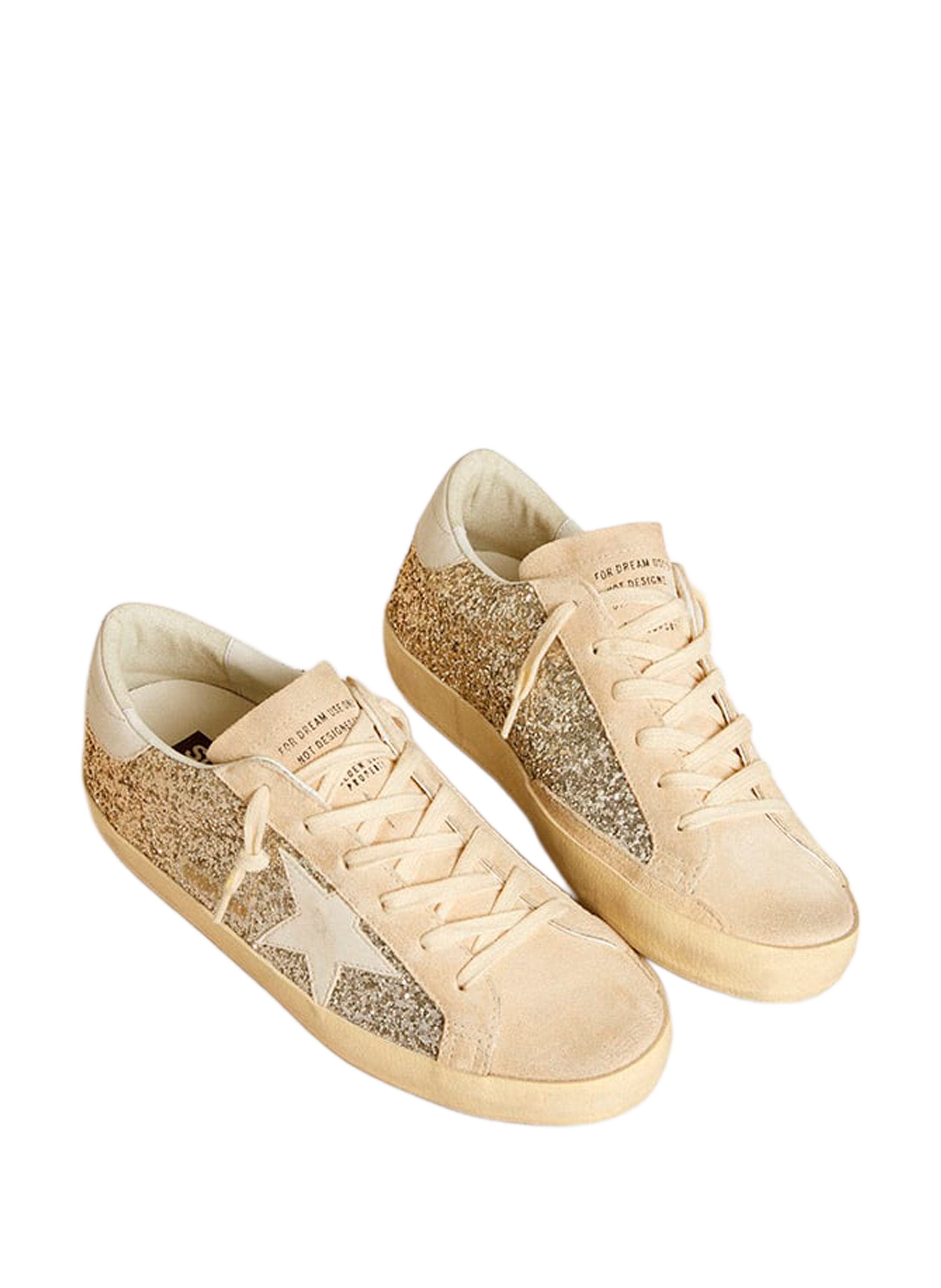 Baskets Super-Star à paillette GOLDEN GOOSE Doré
