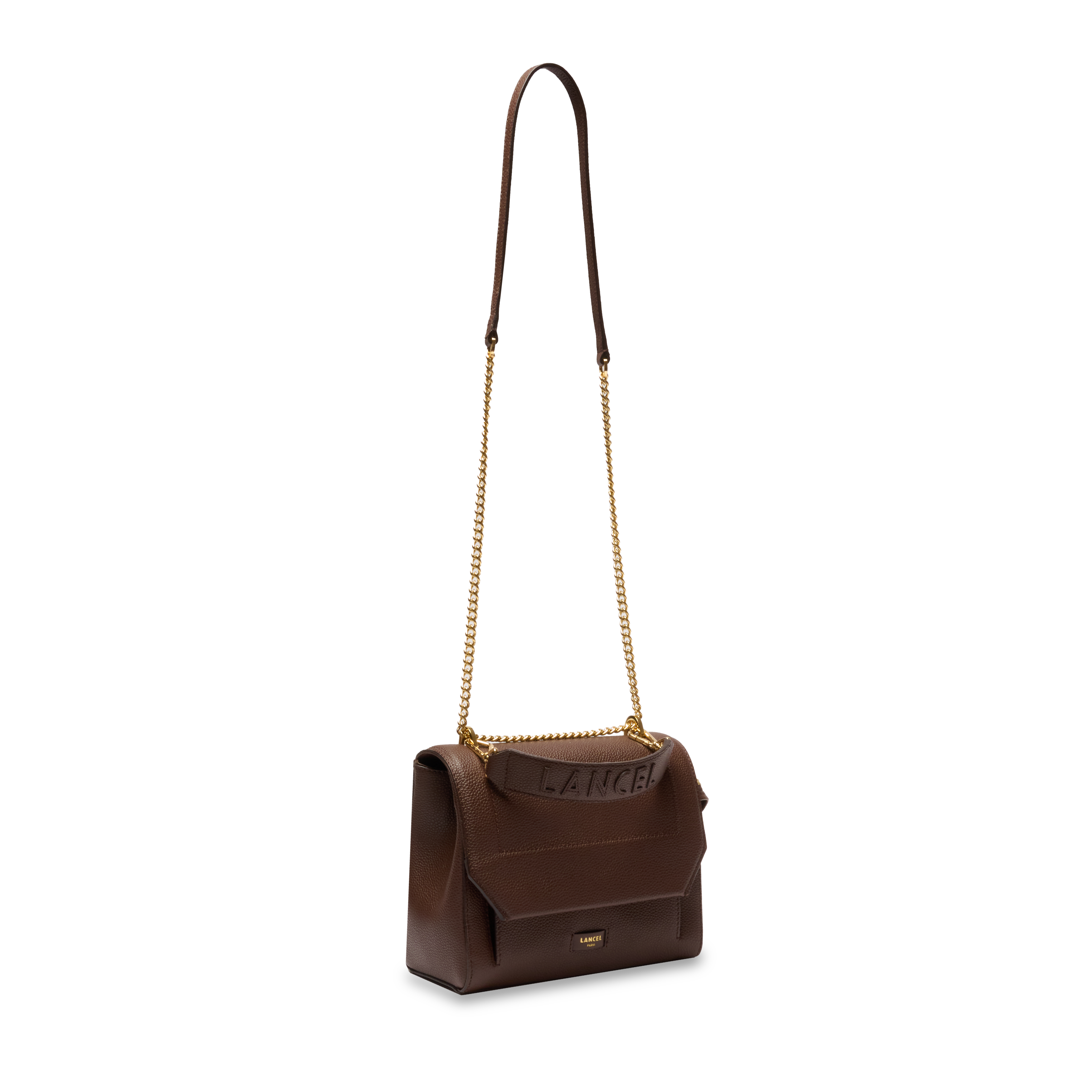 Sac rabat m ninon de lancel en cuir LANCEL Marron