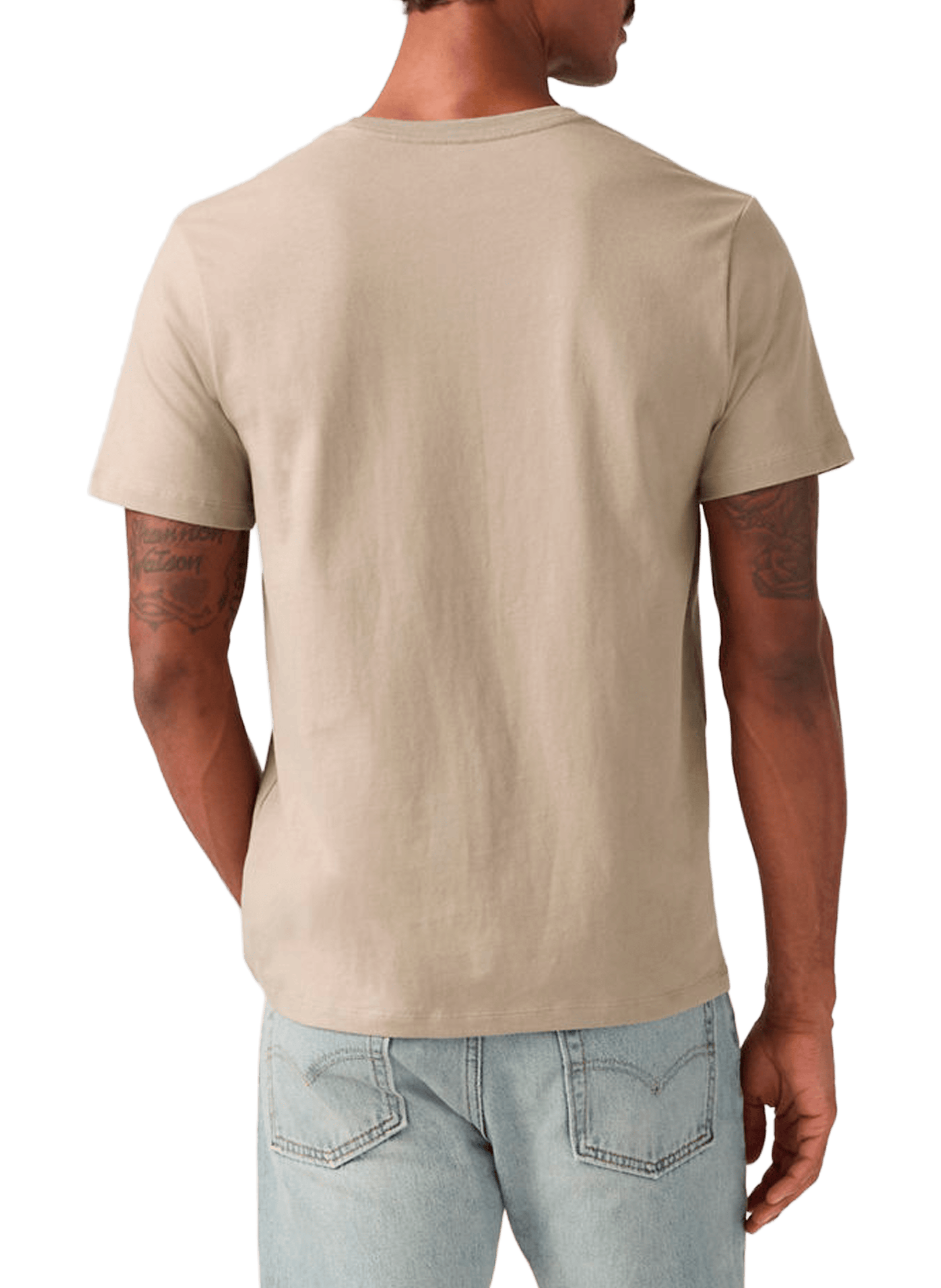 T-shirt manches courtes en coton LEVI'S Kaki