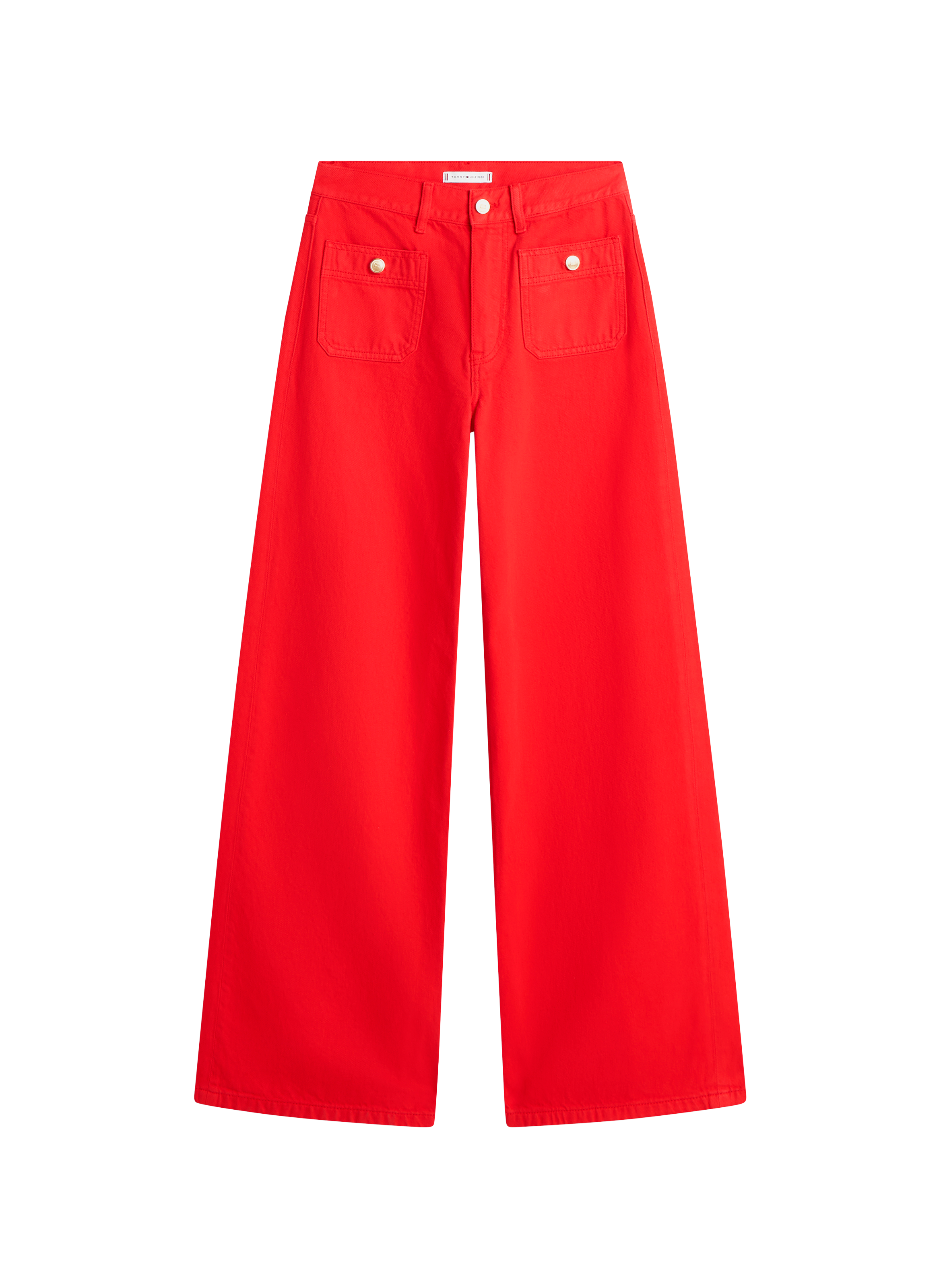 Wide cotton jeans TOMMY HILFIGER Red