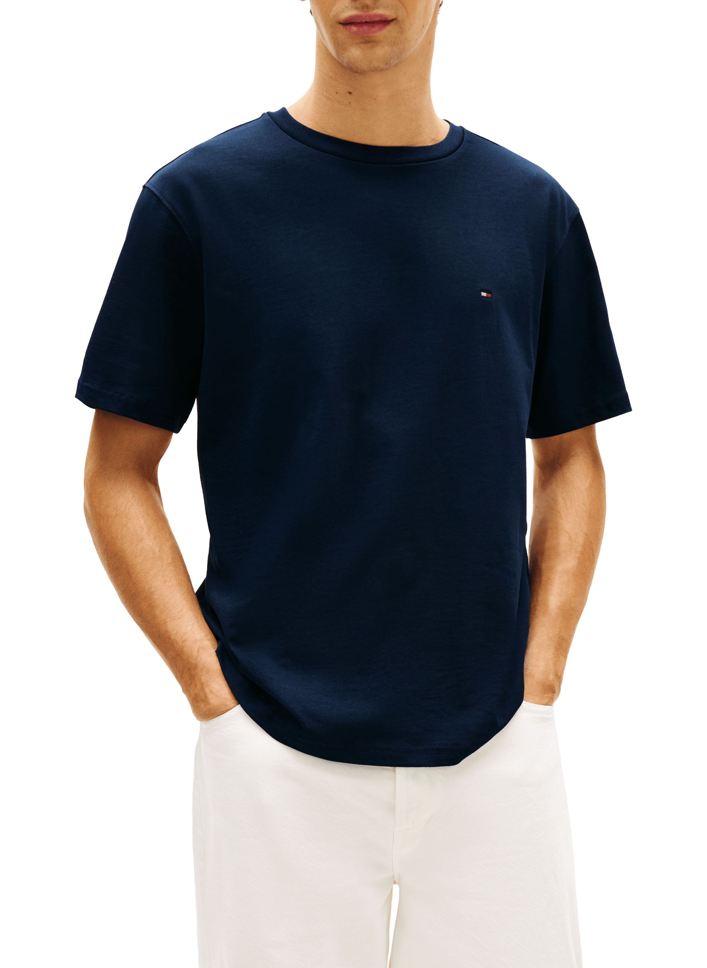 Straight-fit cotton T-shirt TOMMY HILFIGER Blue