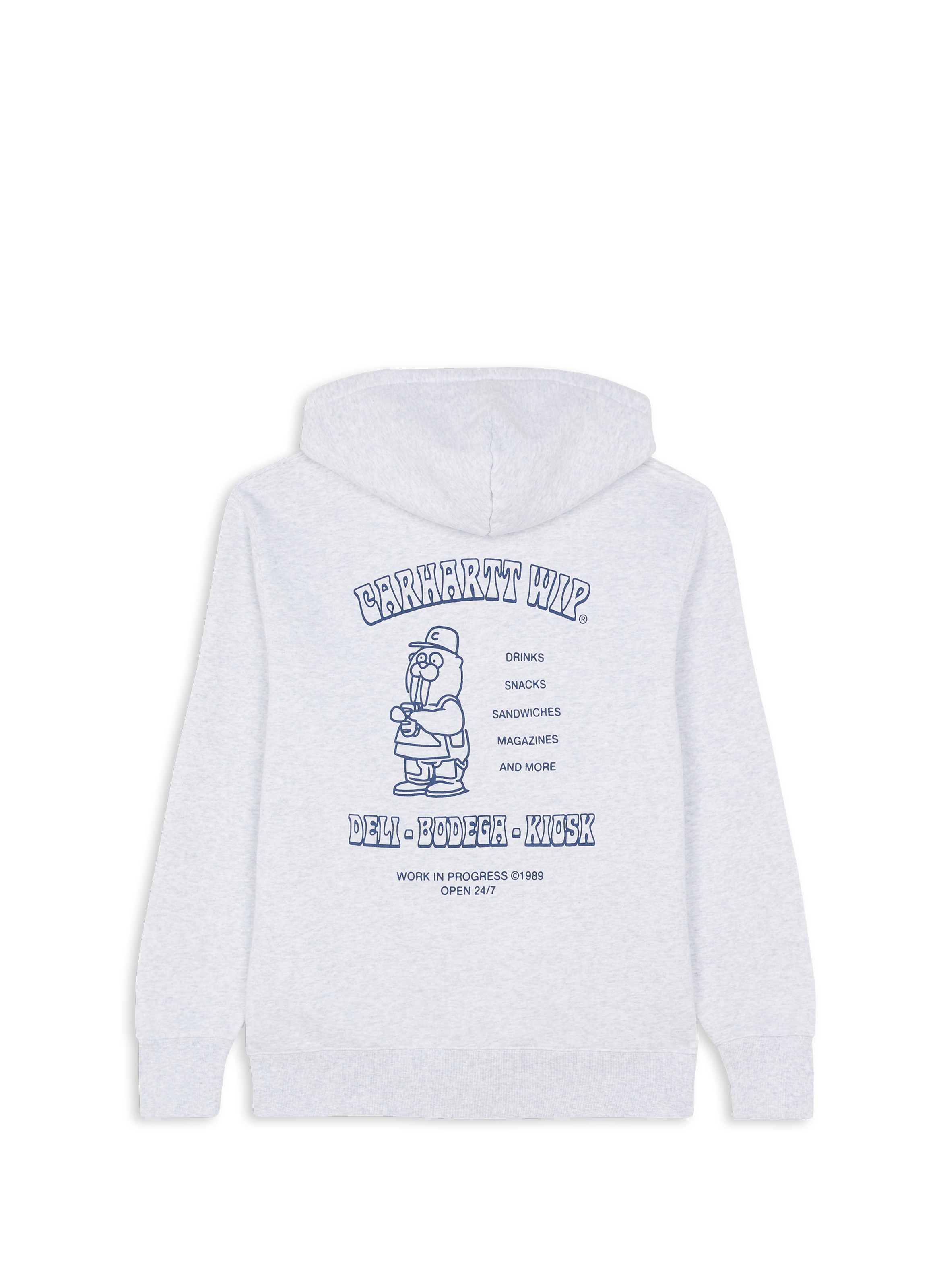 Printed cotton hoodie CARHARTT WIP Grey