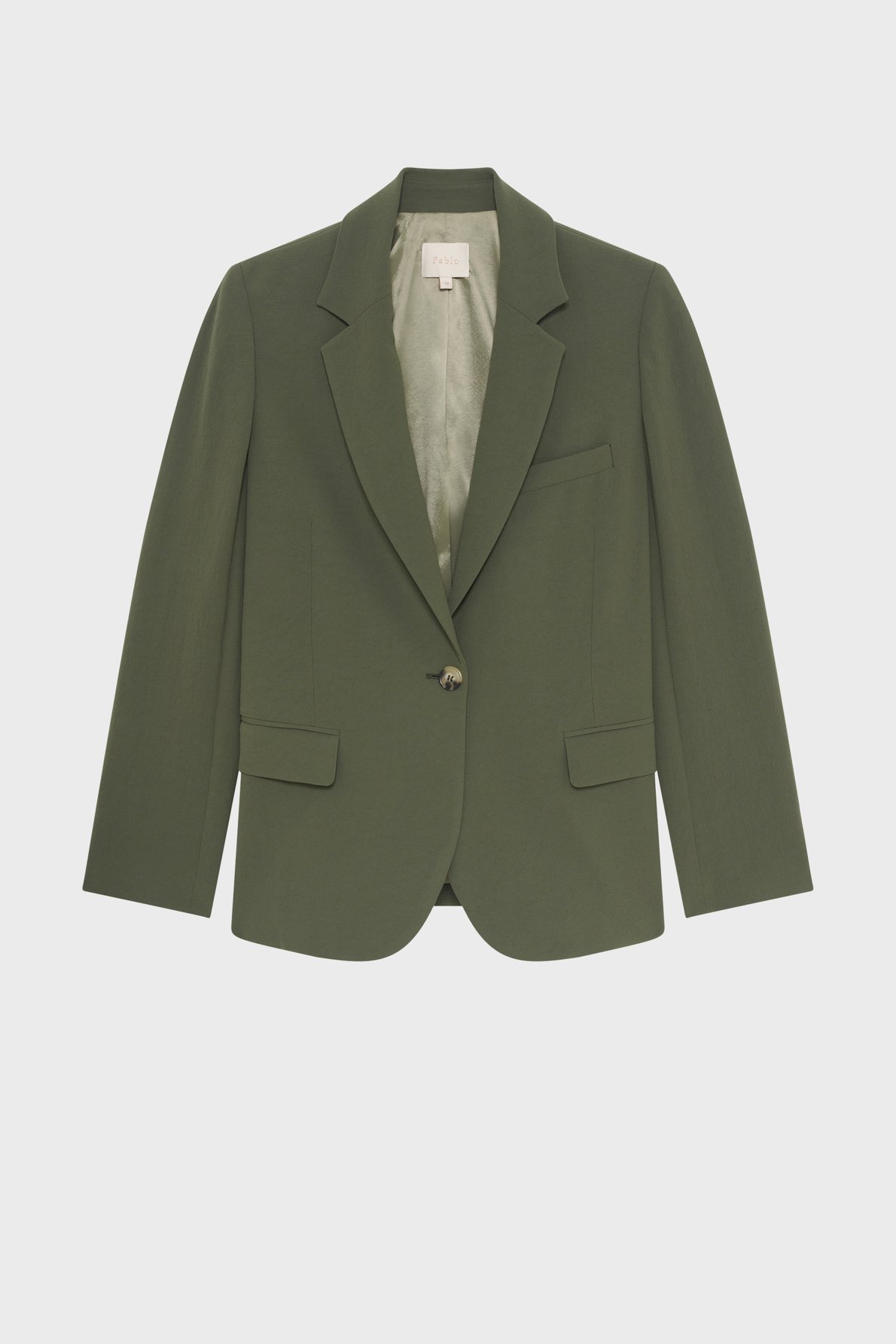 Veste de tailleur droite en crêpe - malika PABLO Vert