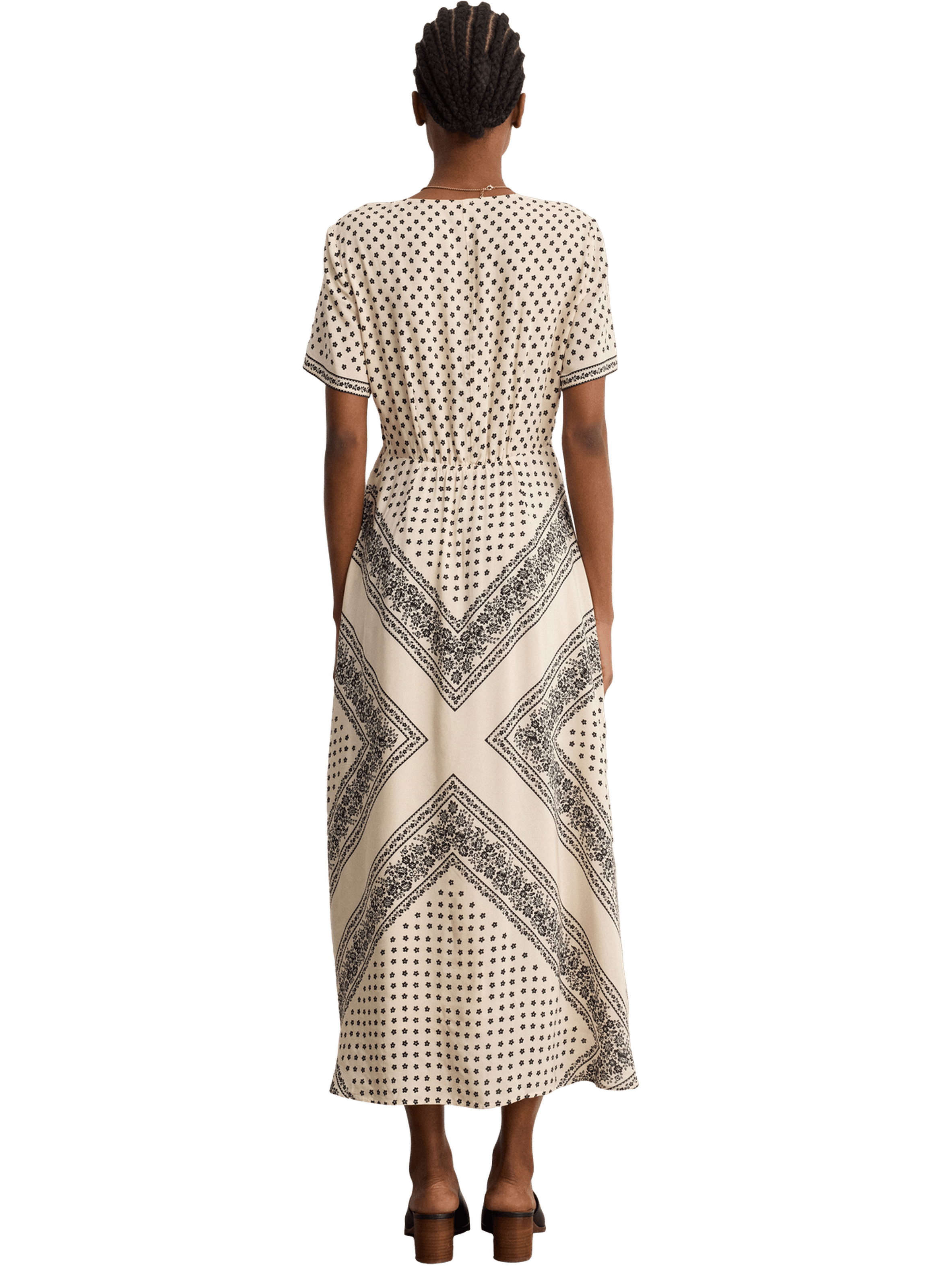 Robe longue imprimé bicolore - ahlam PABLO Beige