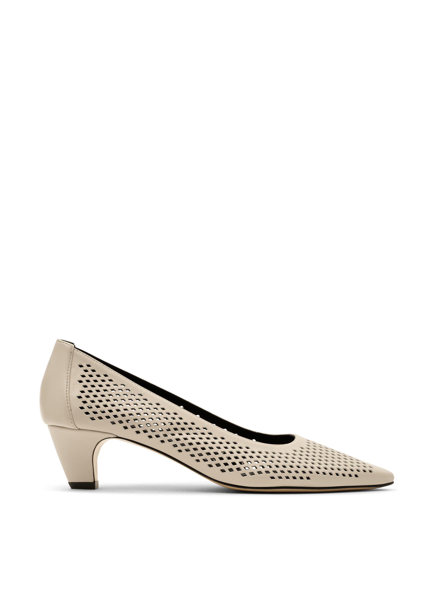 Escarpins amo en nappa perfo PARALLELE Blanc