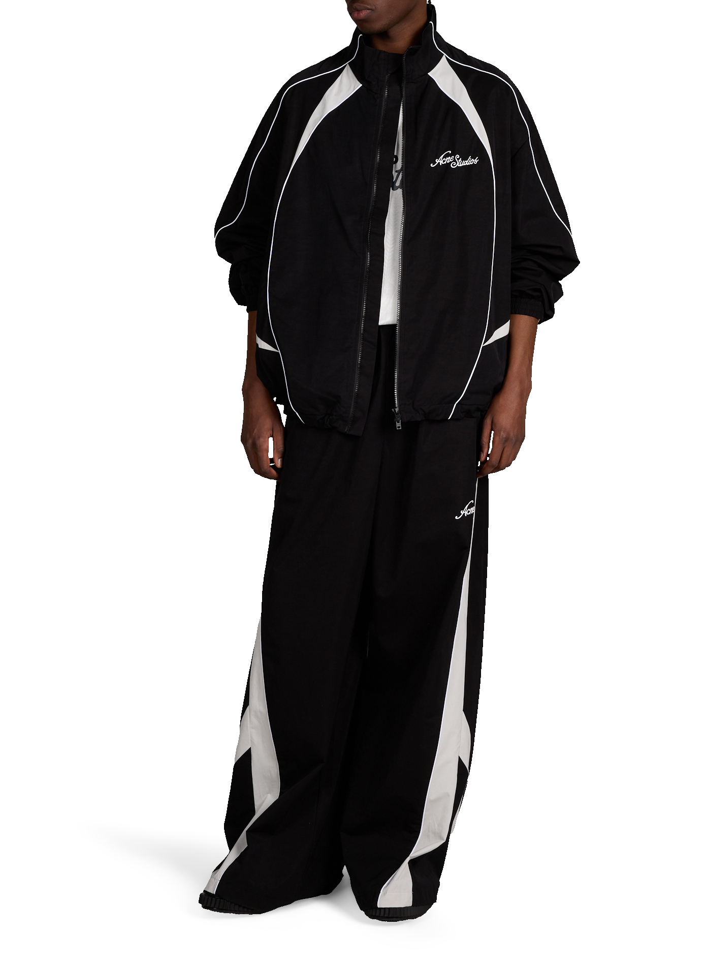 Pantalon de survêtment en coton mélangé ACNE STUDIOS Noir