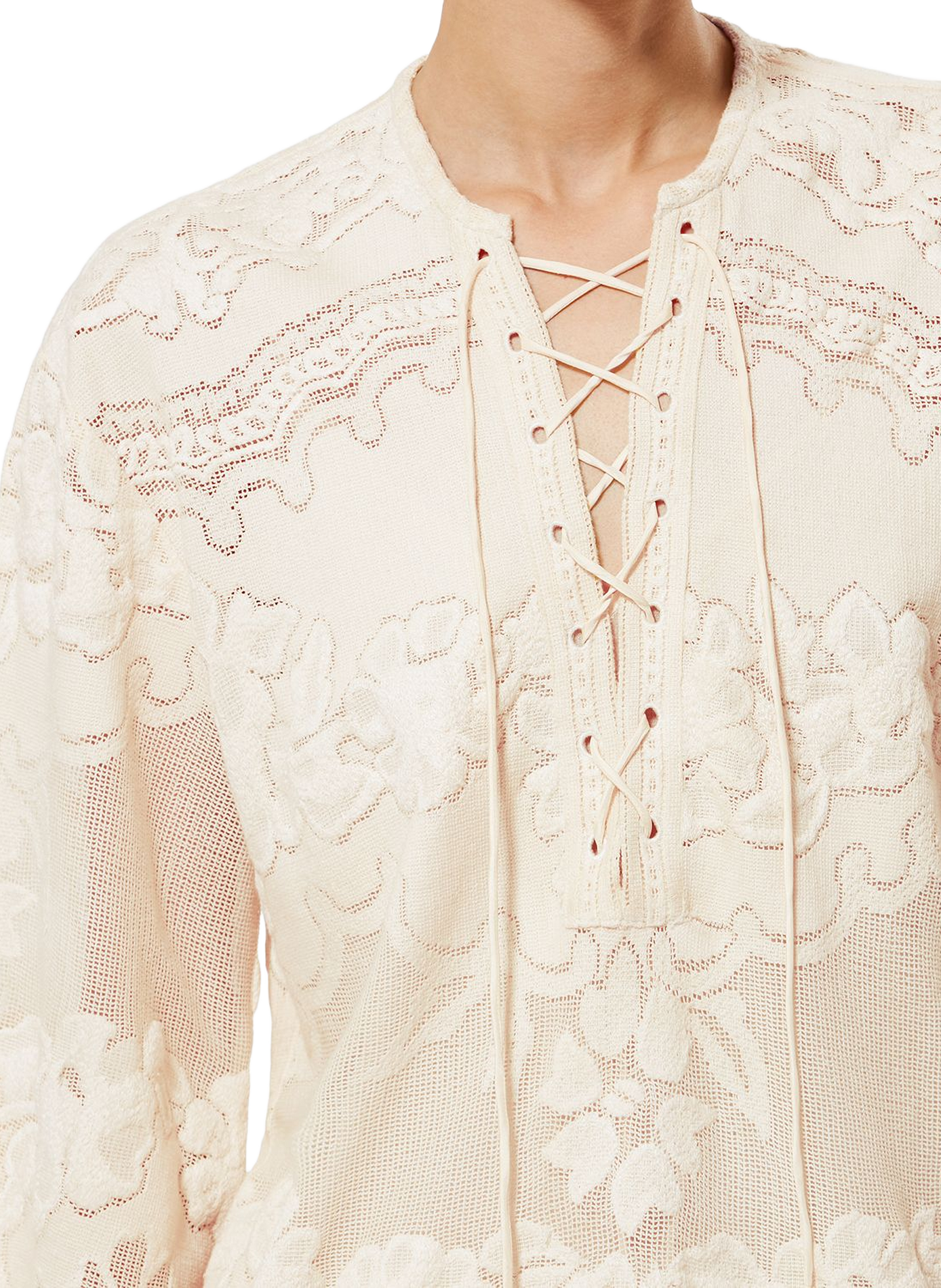 Short Solora caftan dress in embroidered jacquard. ISABEL MARANT White