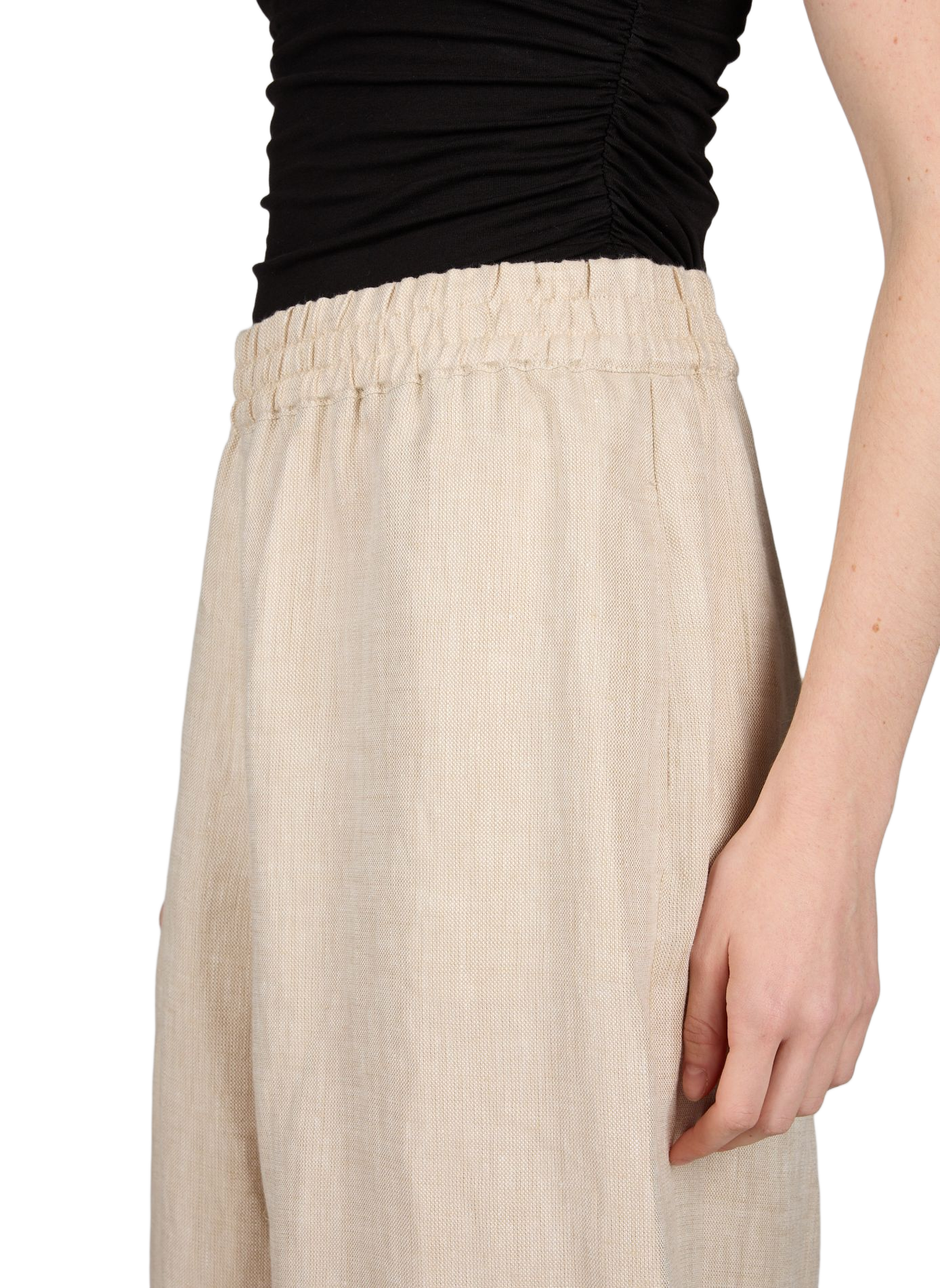 Wide-leg linen trousers MAX MARA WEEK END Beige