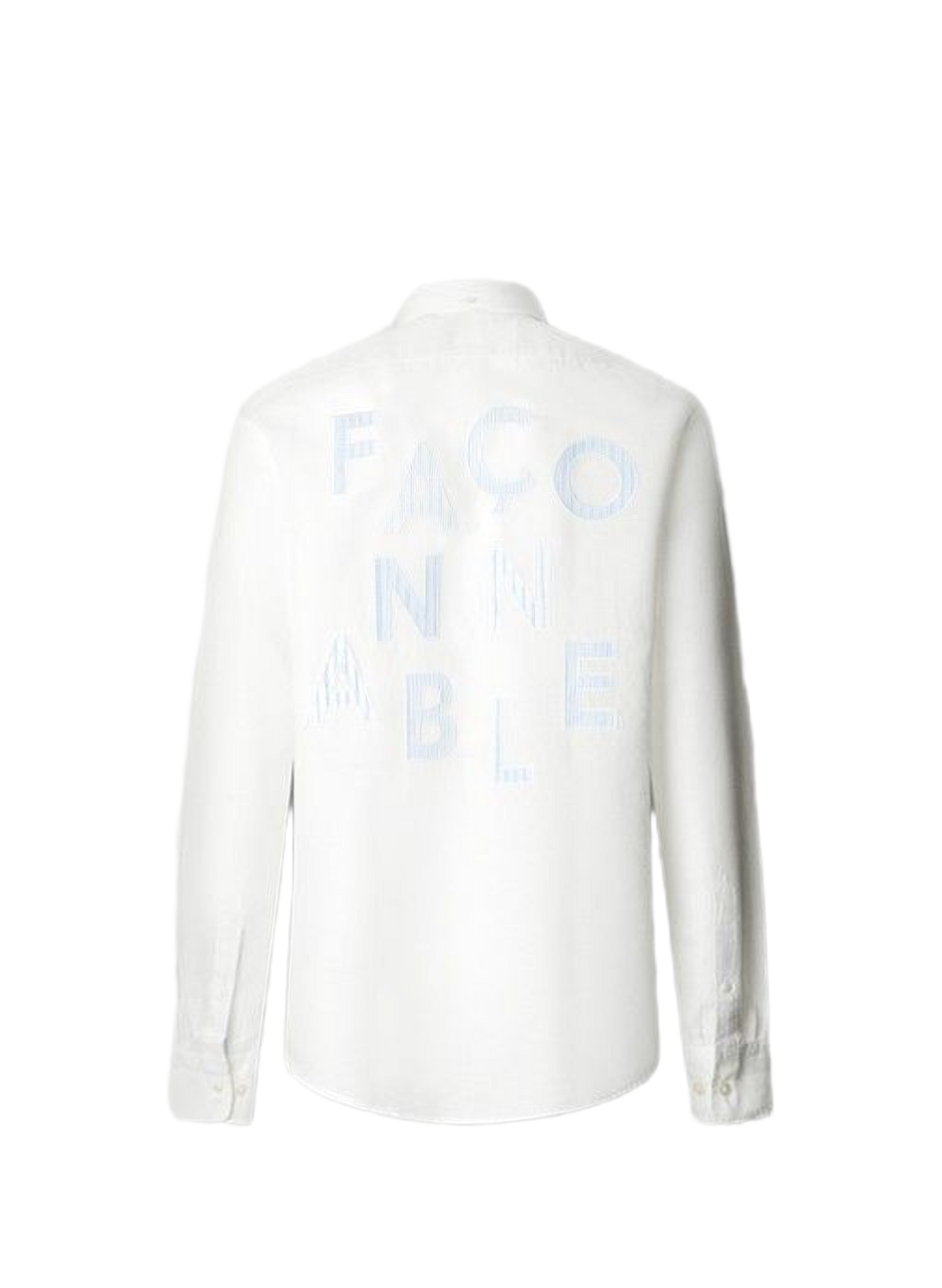 Chemise droite patchwork en lin FACONNABLE White