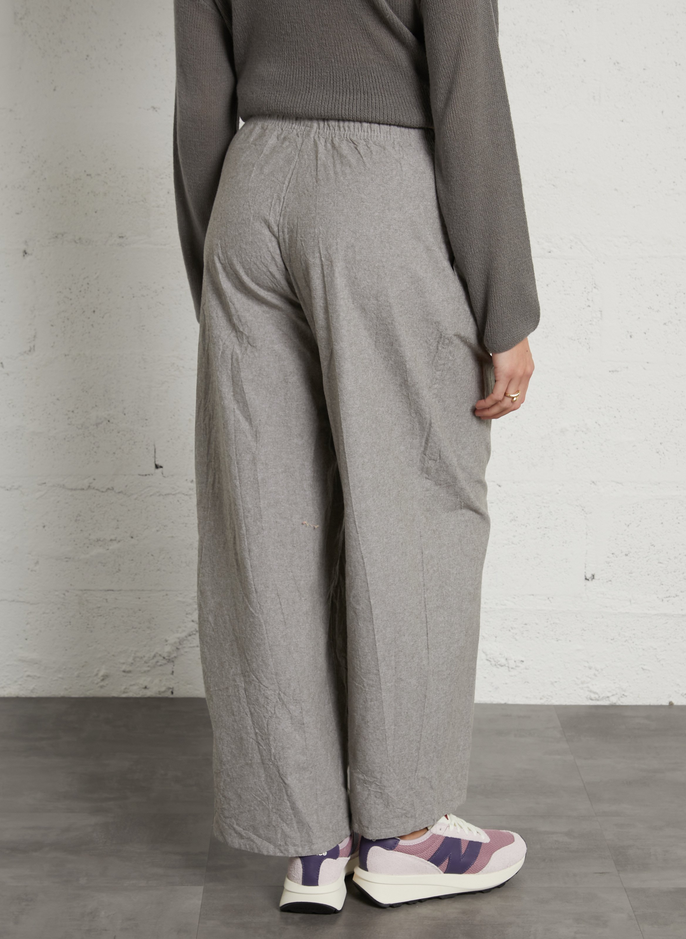 Pantalon large en coton feoly AMERICAN VINTAGE Beige