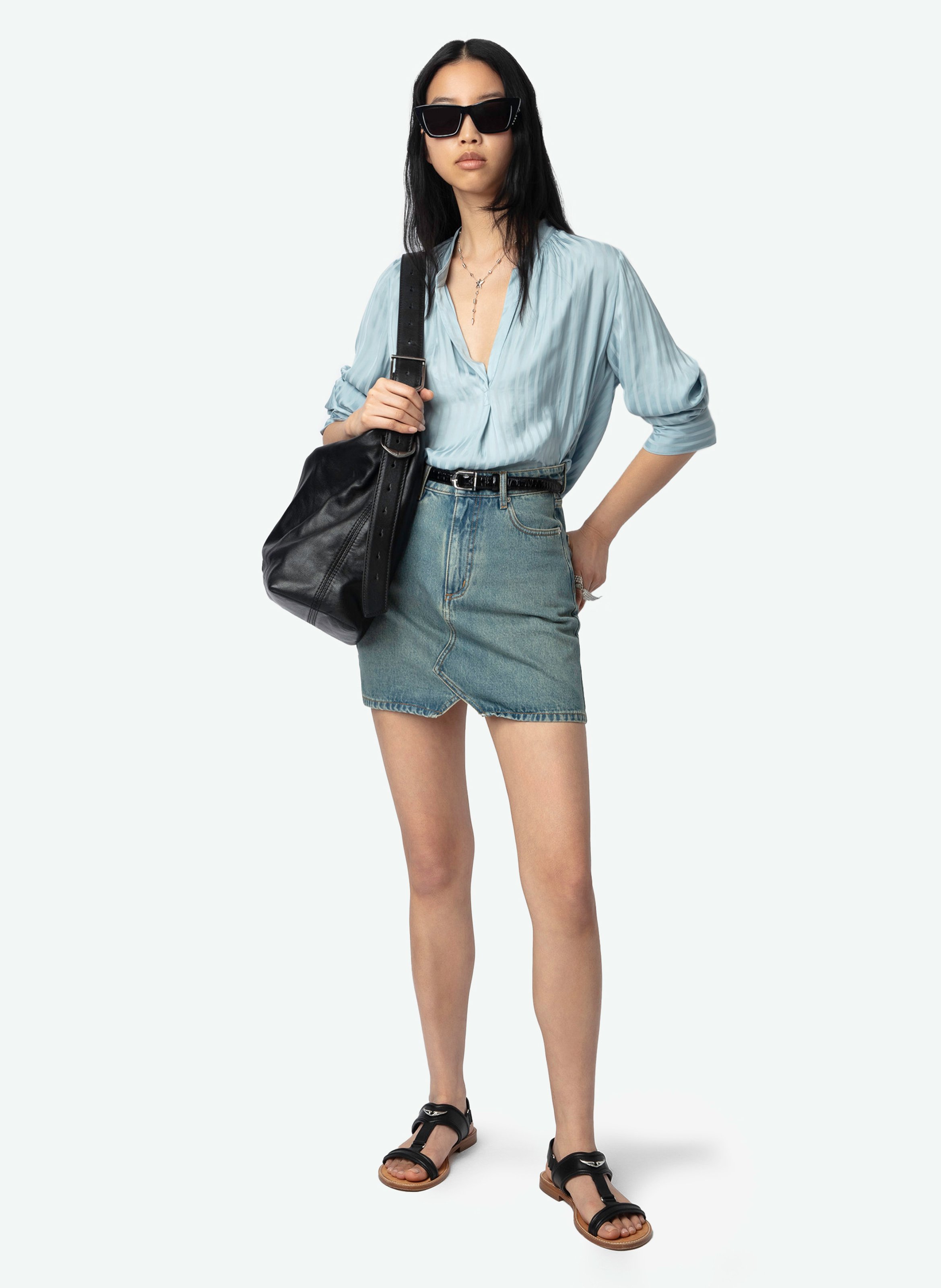Top à encolure v tink ZADIG&VOLTAIRE Bleu