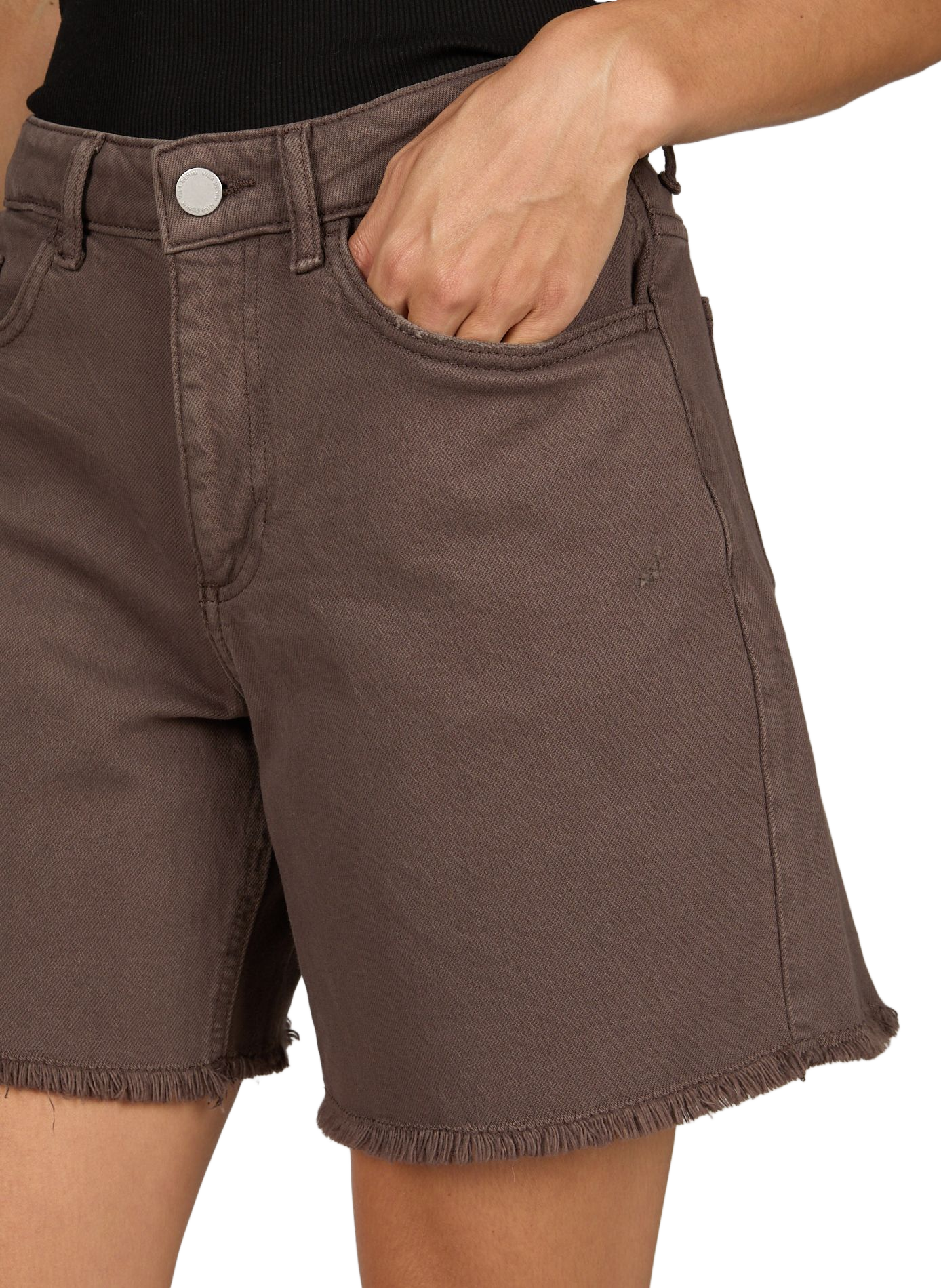 Short Vijaf with mid-rise waist in blended cotton VILA Black