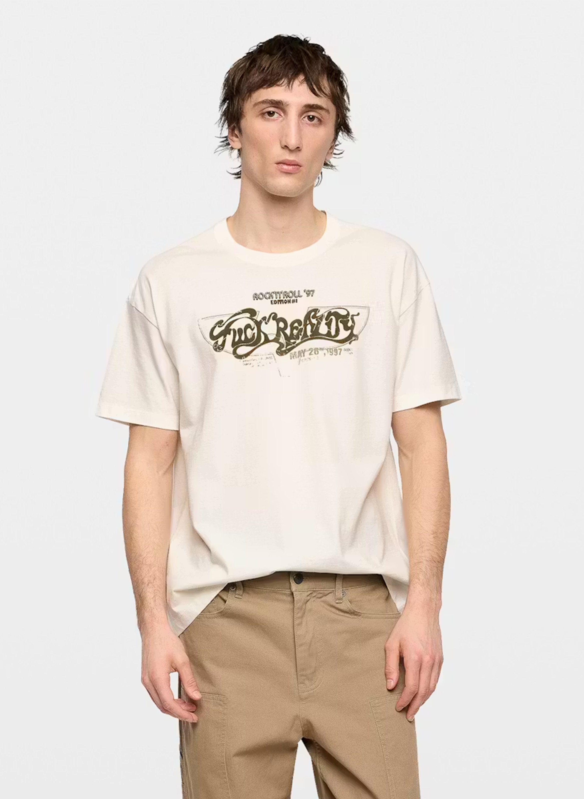 Tee-shirt droit col rond sérigraphié en coton bio toddy ZADIG&VOLTAIRE Blanc
