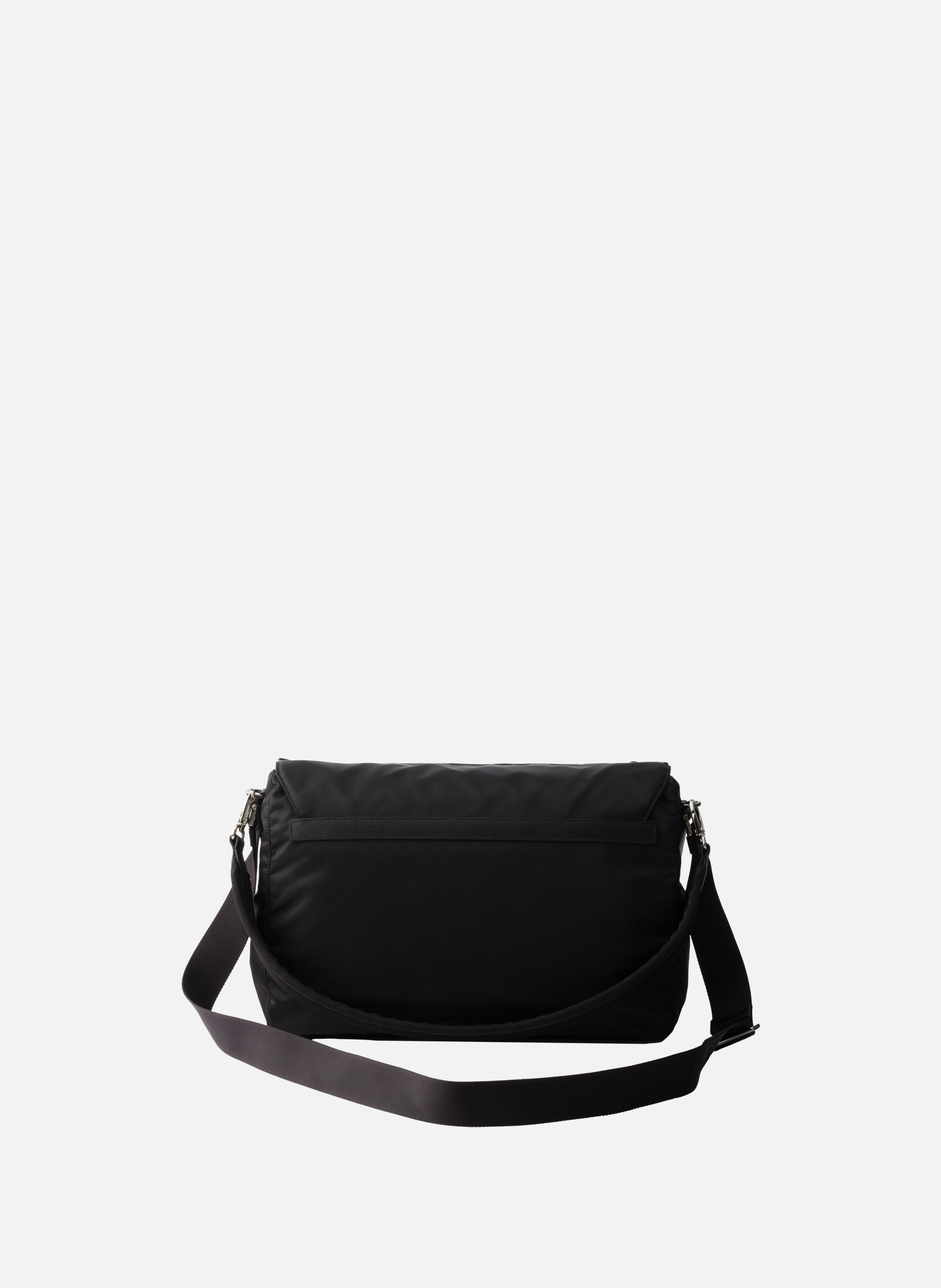 Sac porté épaule en re-nylon PRADA Noir