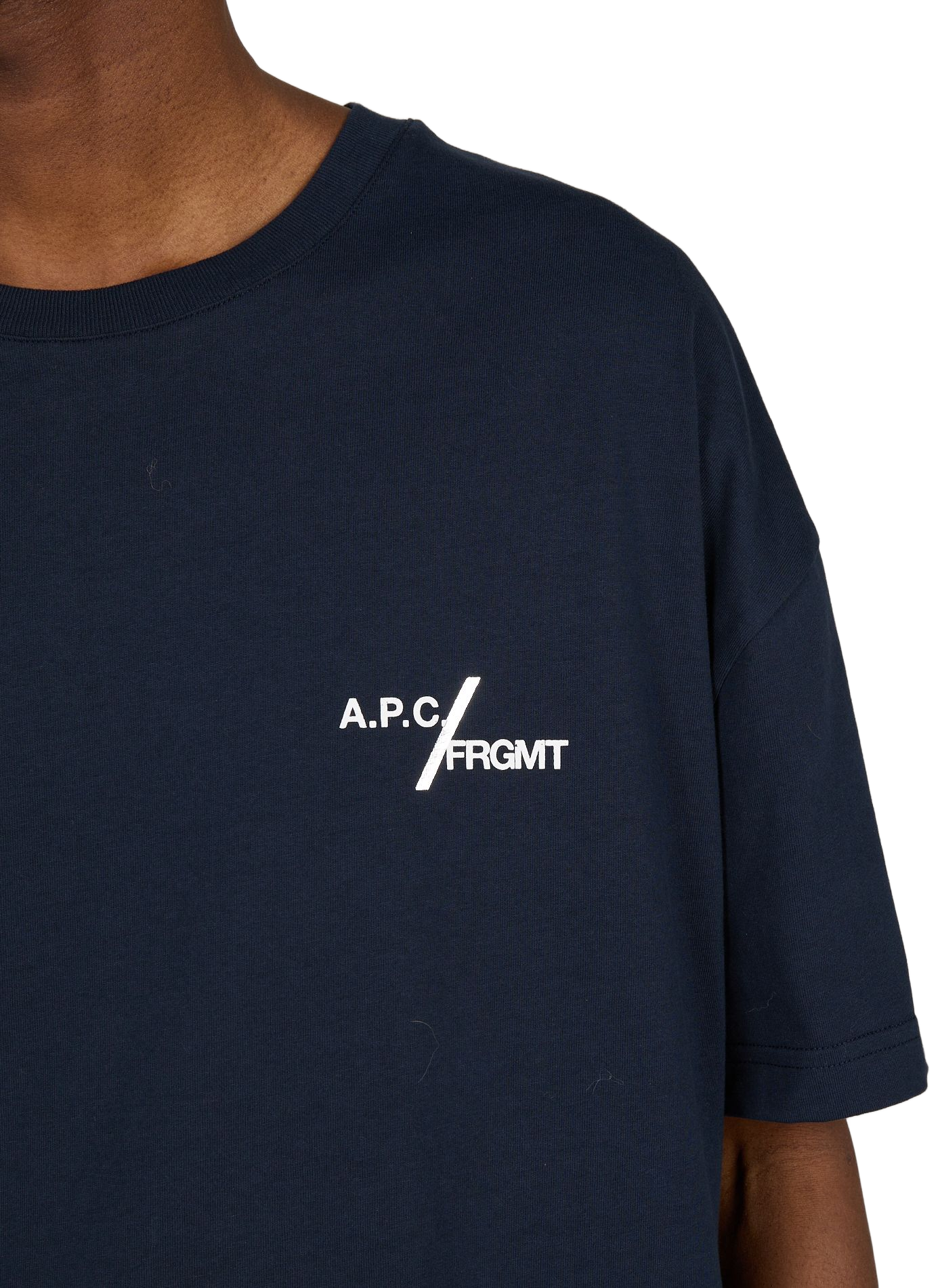 Loose-fit logo cotton T-shirt A.P.C. Blue