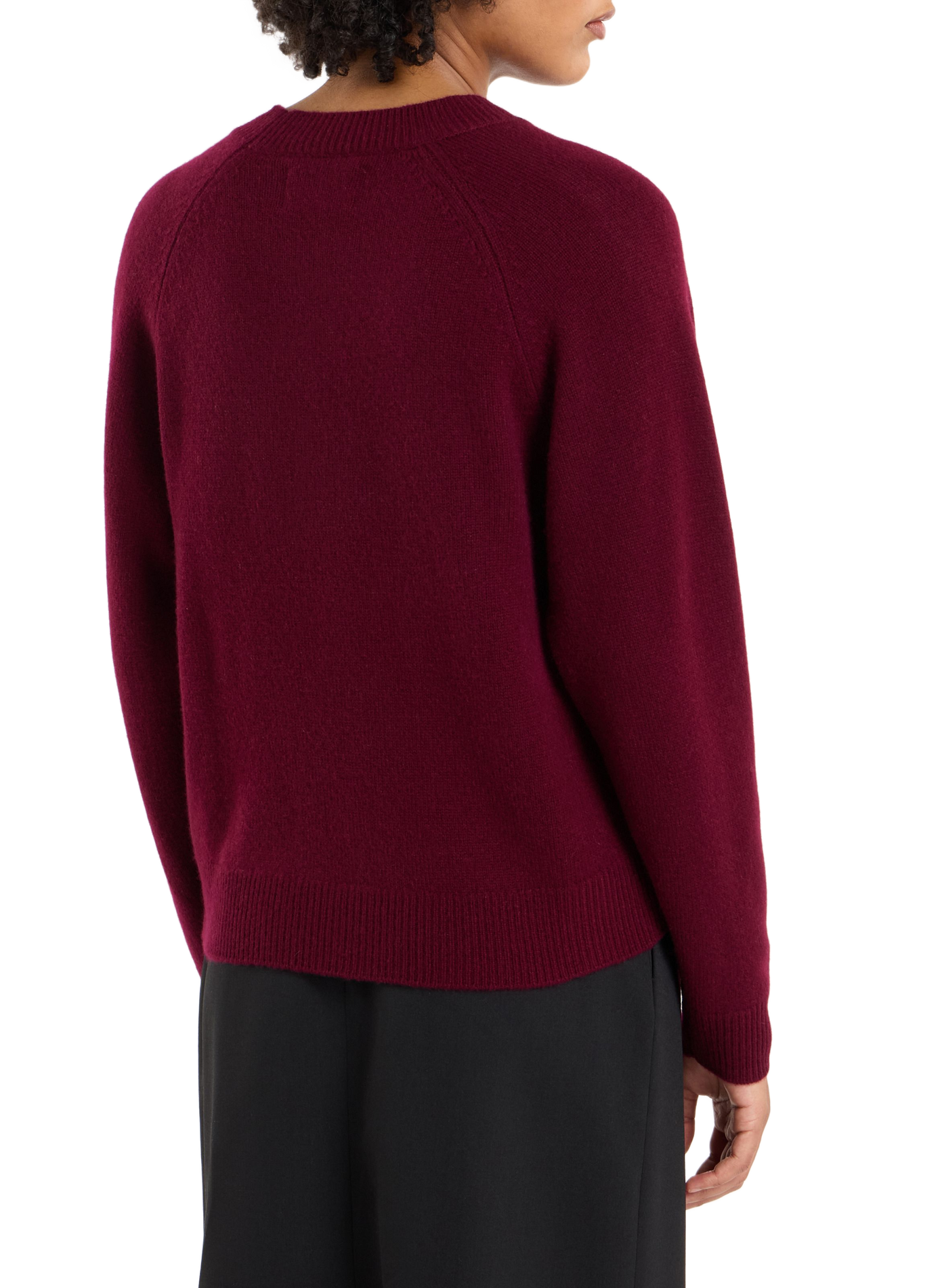 Cashmere round neck straight cut sweater SAISON 1865 Red