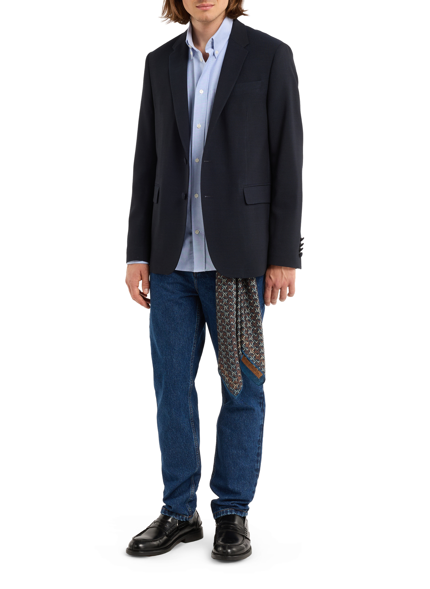 Wool blazer jacket SAISON 1865 Blue