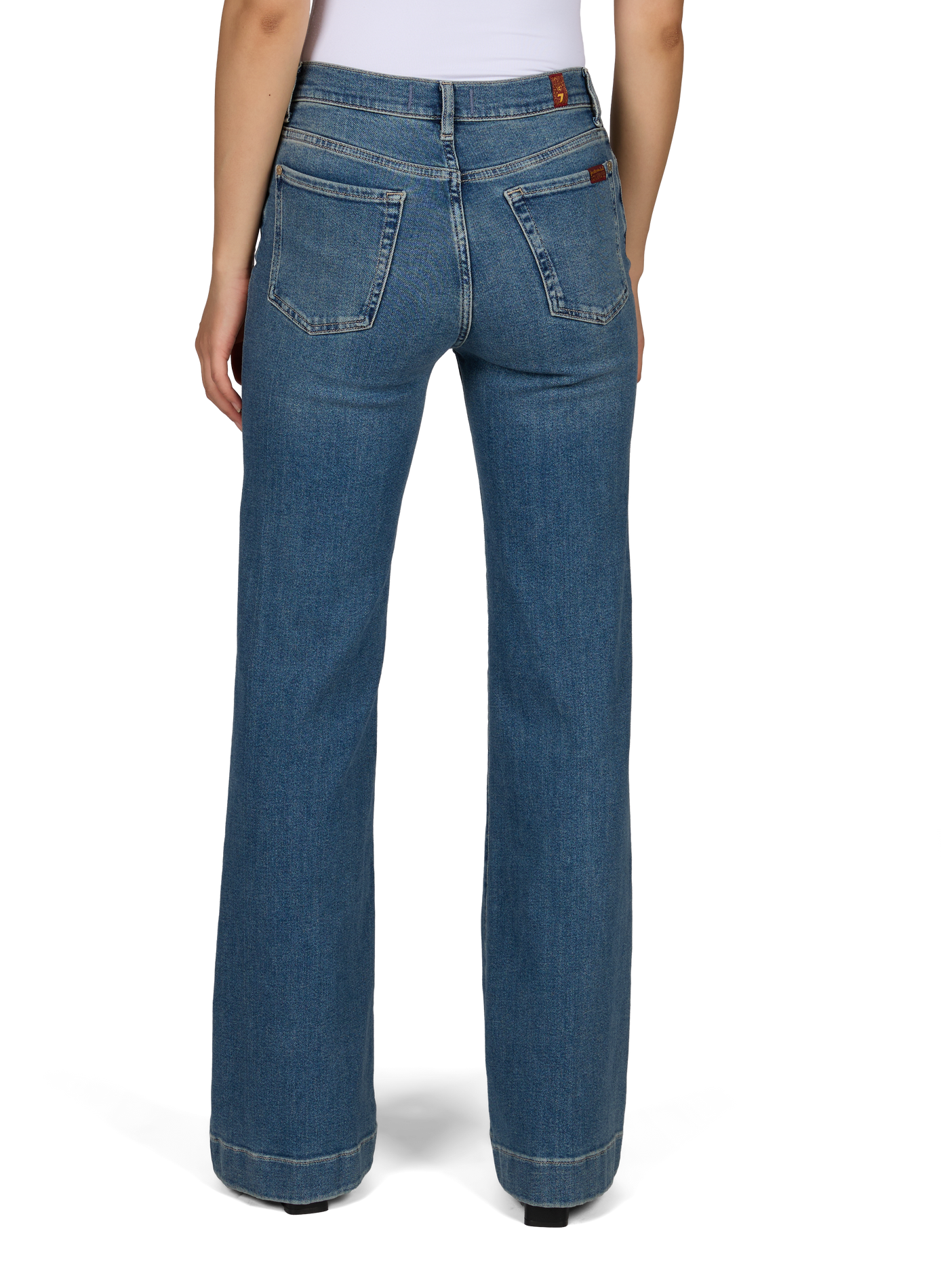 Faded flared jeans 7 FOR ALL MANKIND Blue