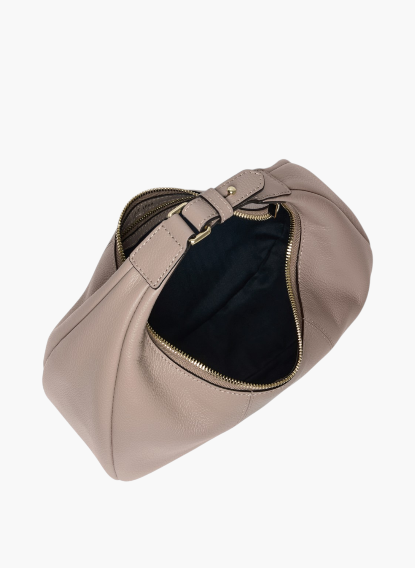 Petit sac hobo juliette en cuir grainé LE TANNEUR Gris