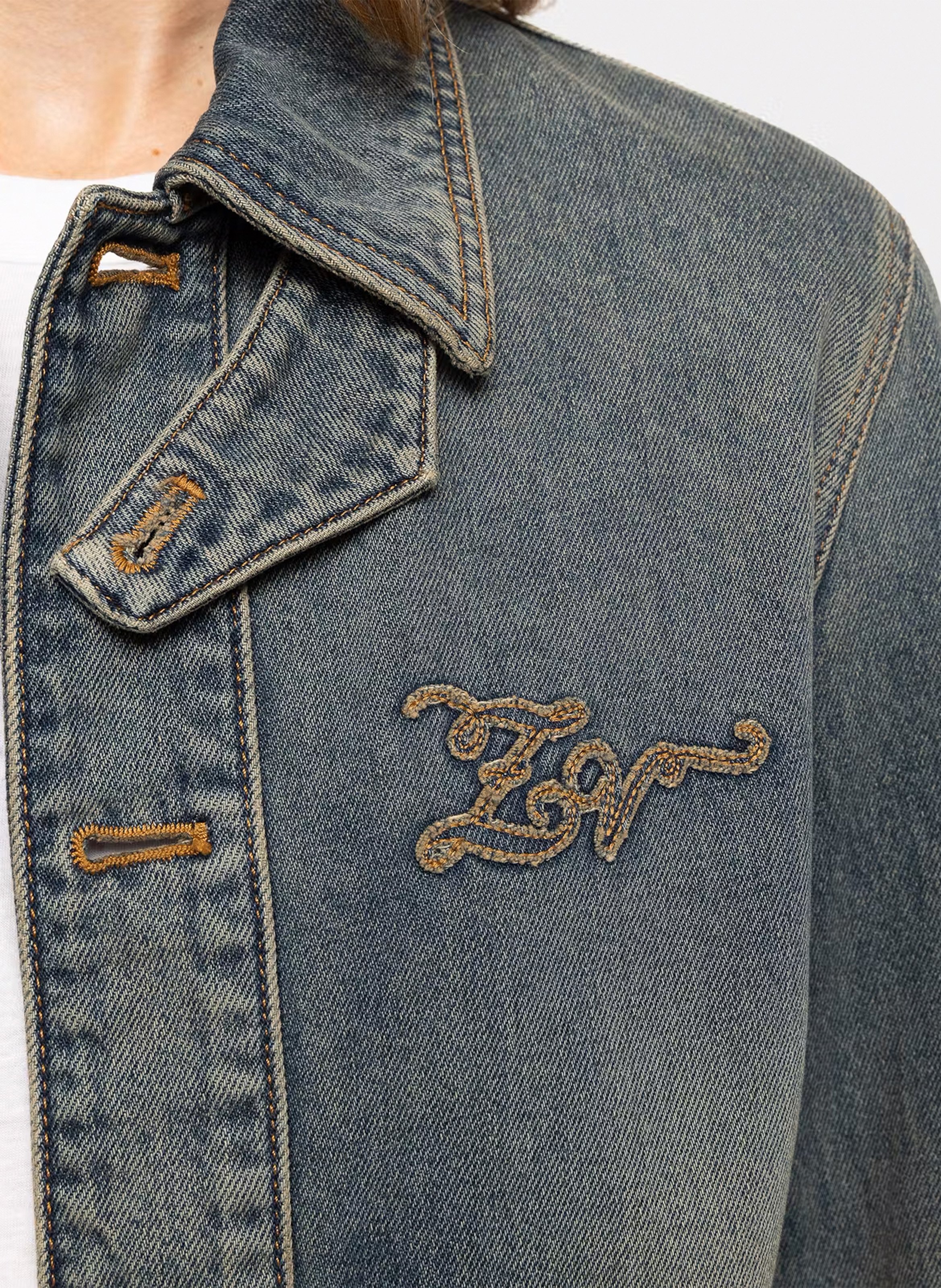 Rechte denim jas van katoen Lessa ZADIG&VOLTAIRE Blauw