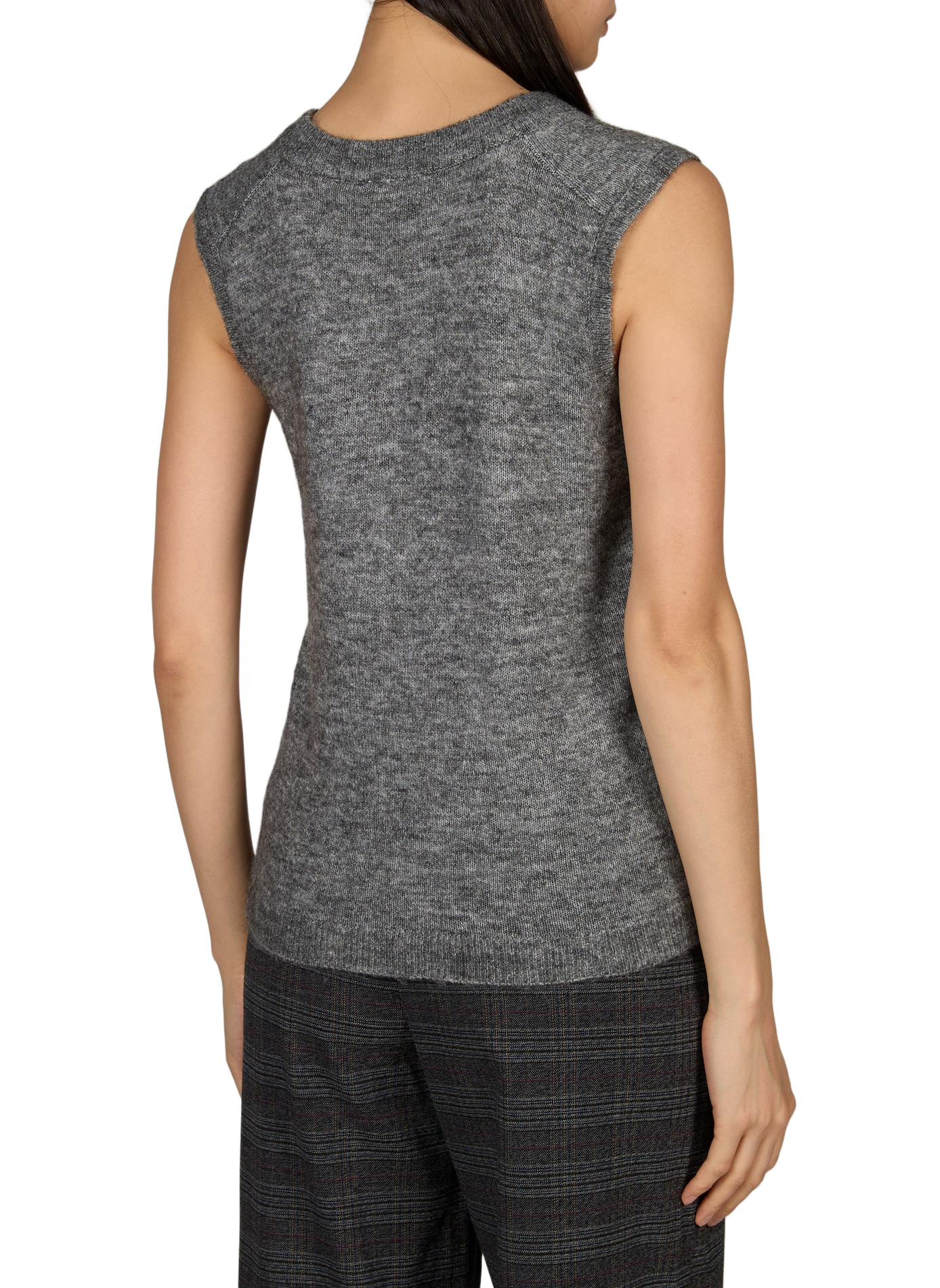 Straight V-neck sweater OBJECT Grey