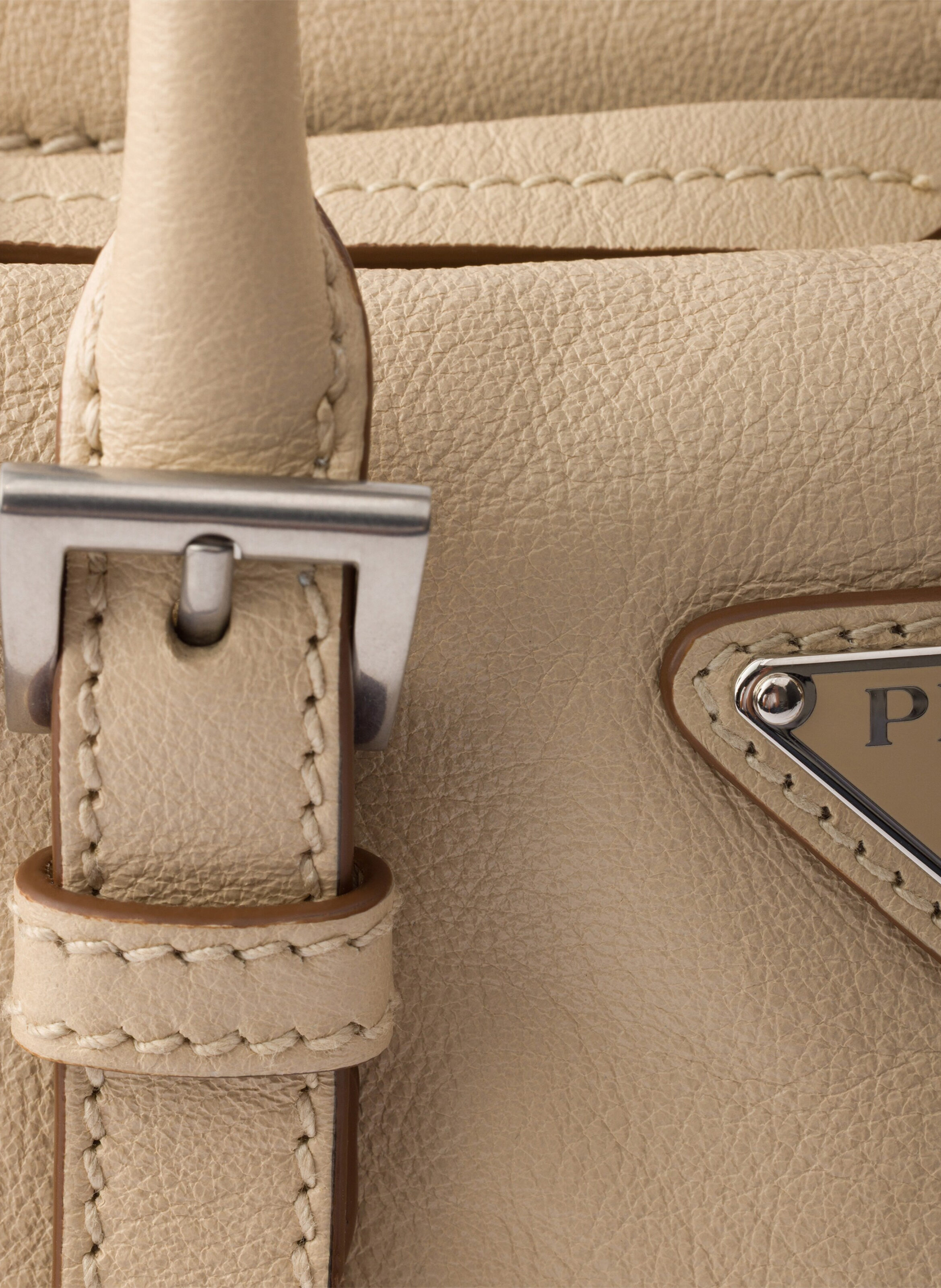 Petit sac prada karin en cuir PRADA Beige