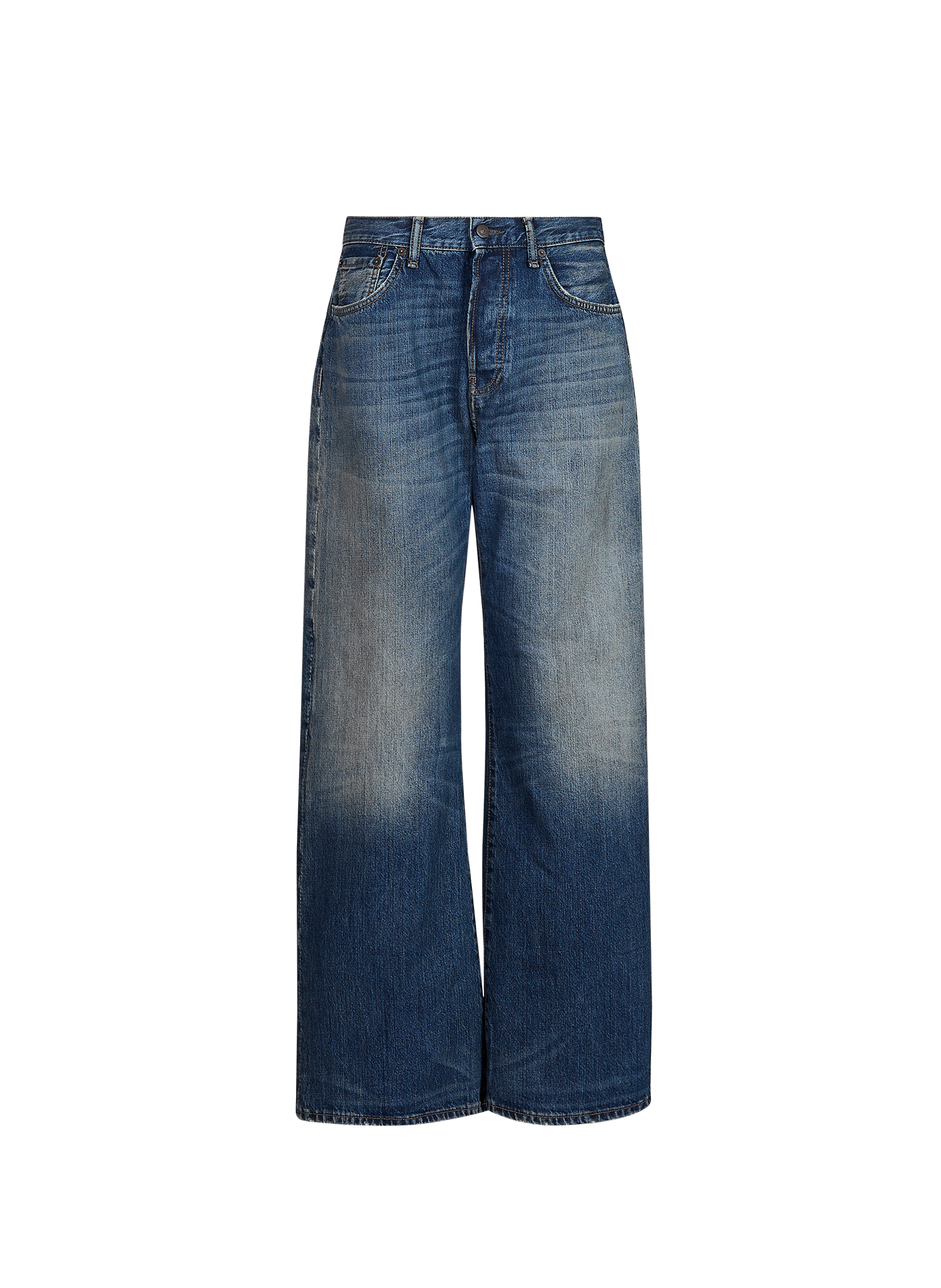 Wide cotton jeans ACNE STUDIOS Blue