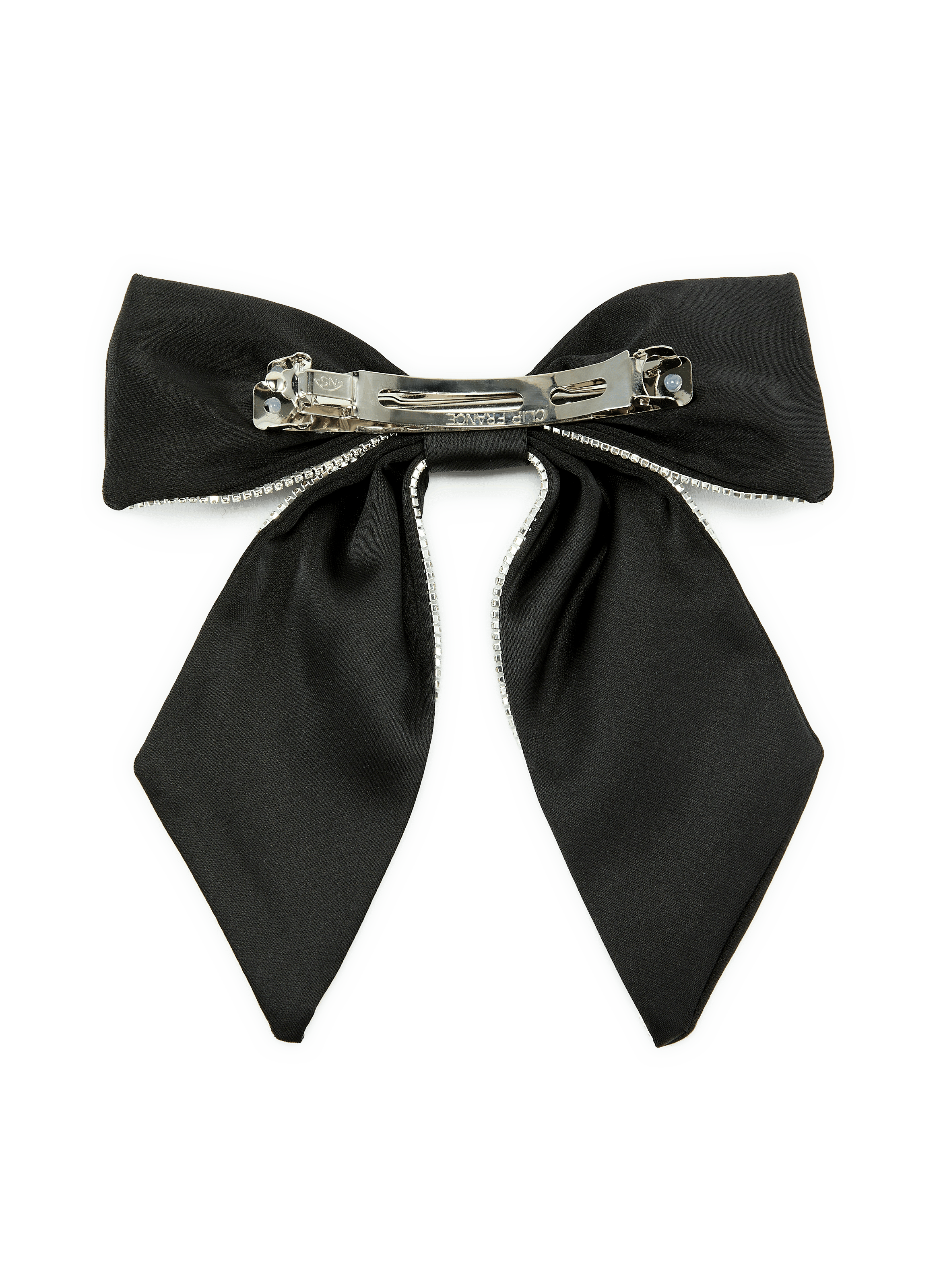 Satin-Haarspange mit Strass AU PRINTEMPS PARIS Schwarz