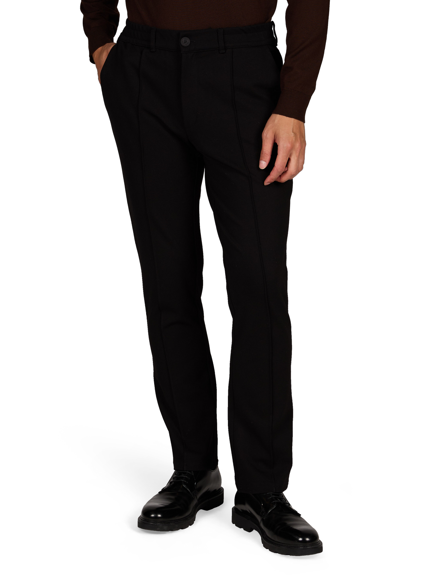 Plain slim-fit trousers 1789 CALA Black