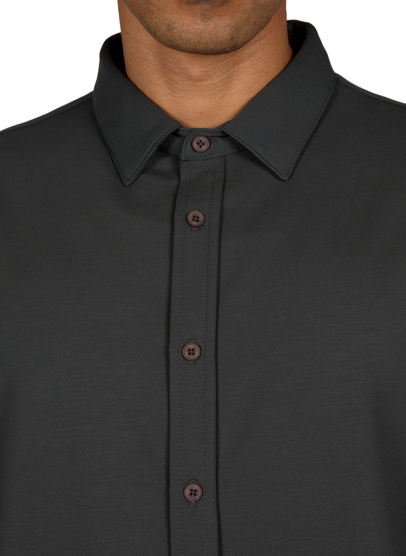 Straight shirt with classic collar in blended wool 1789 CALA Green