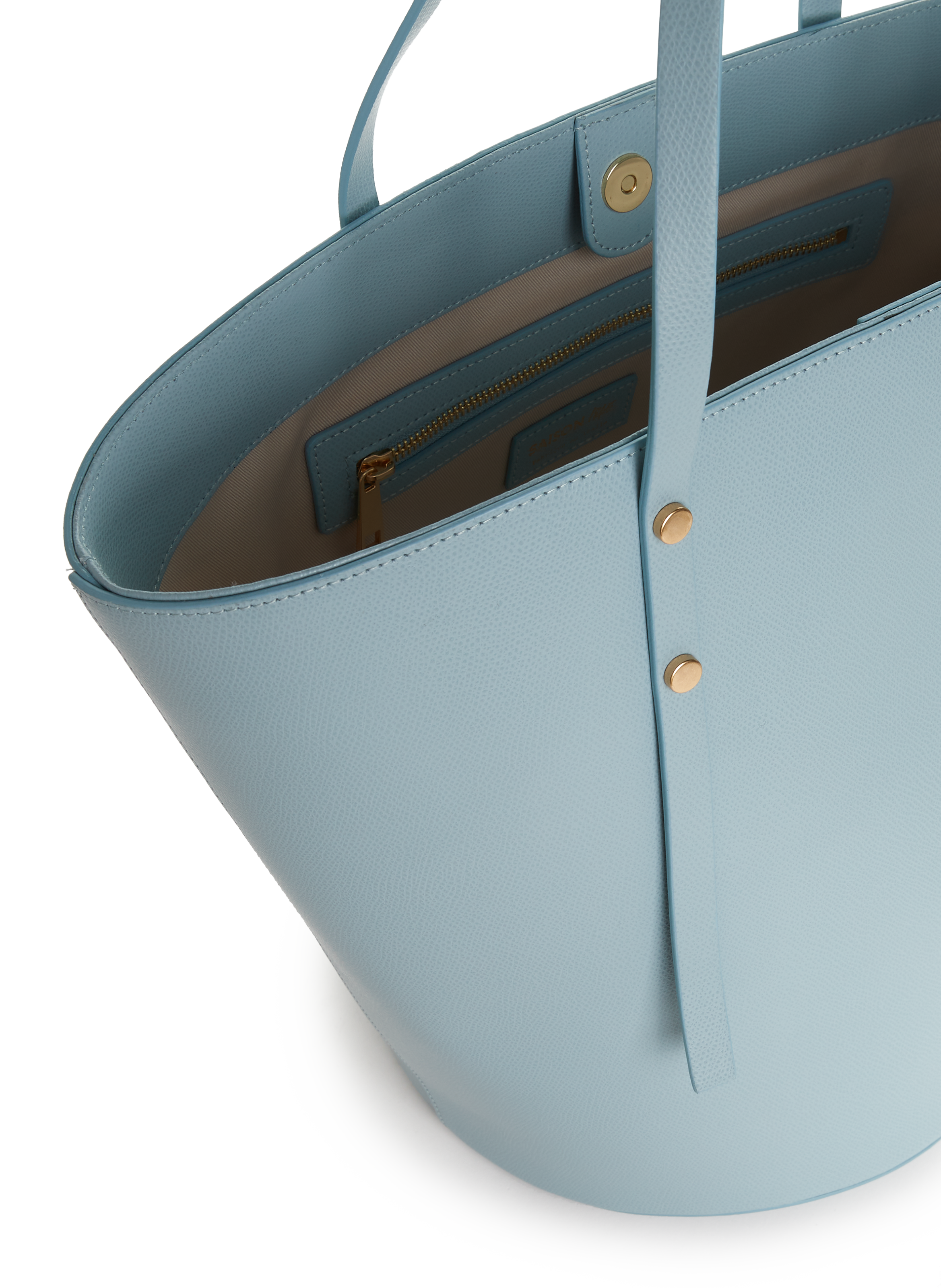 Leather tote bag SAISON 1865 Blue
