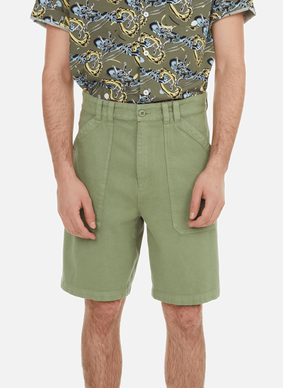 A.P.C. Parker cotton shorts Green
