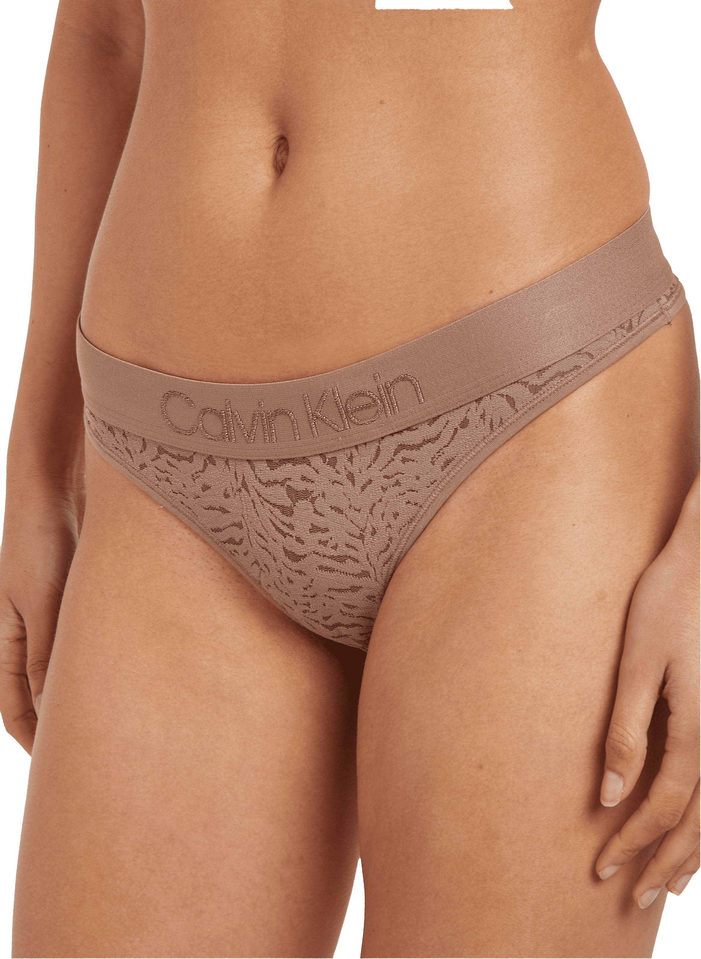 Logo thong  CALVIN KLEIN Brown