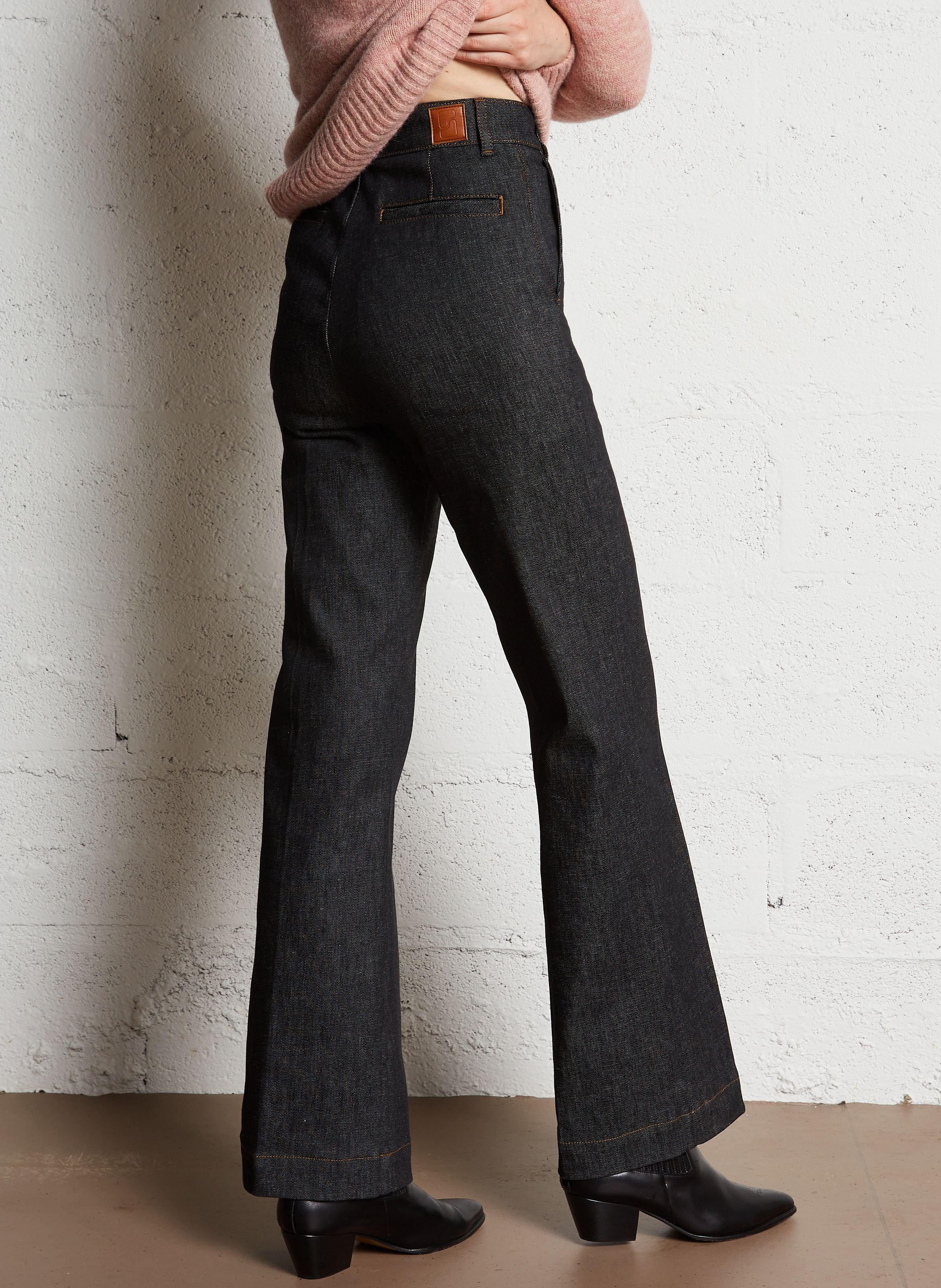 Jean large en coton california SOEUR Noir