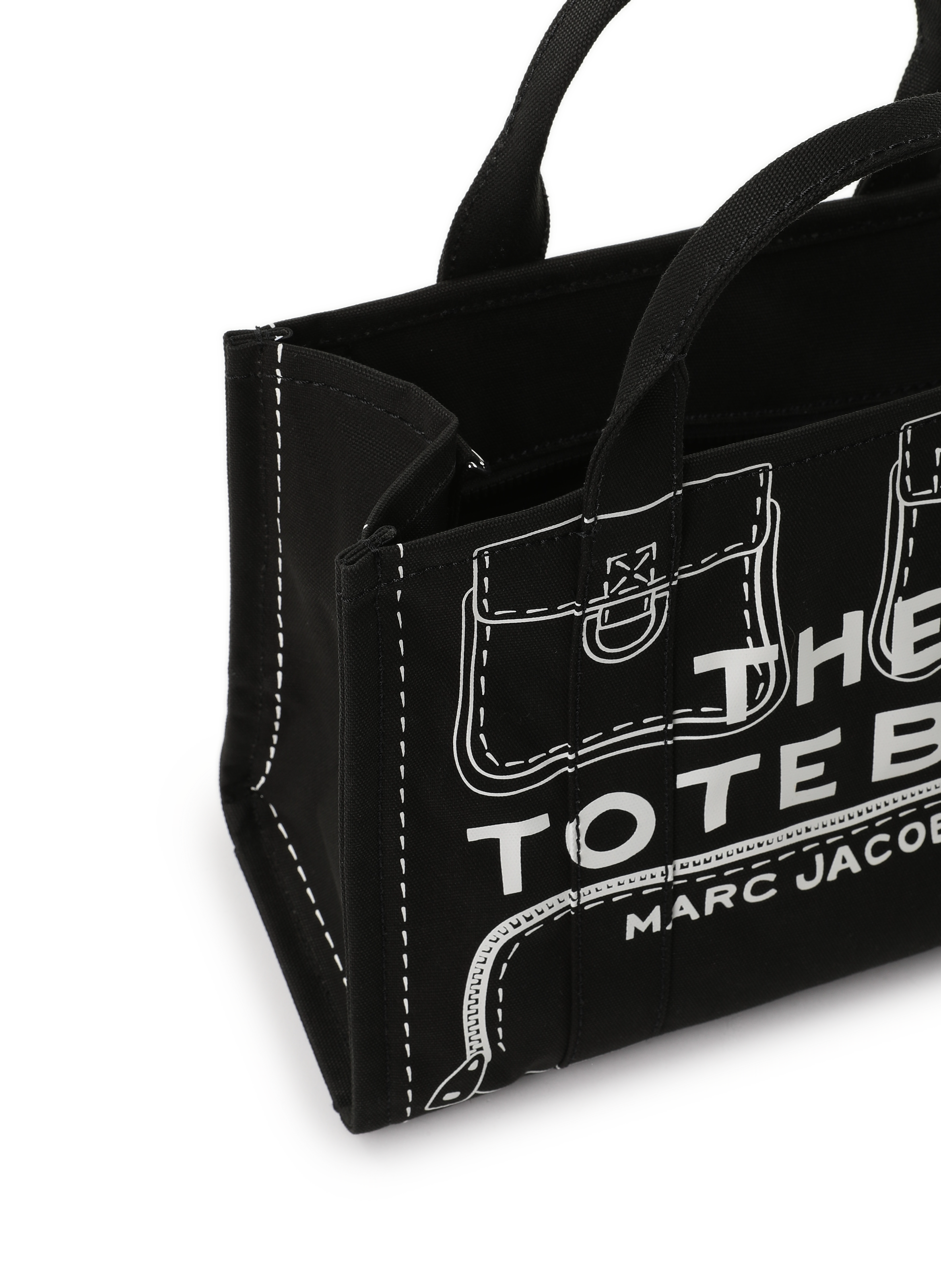 Sac cabas The Trompe l'œil Canva Médium   MARC JACOBS Noir