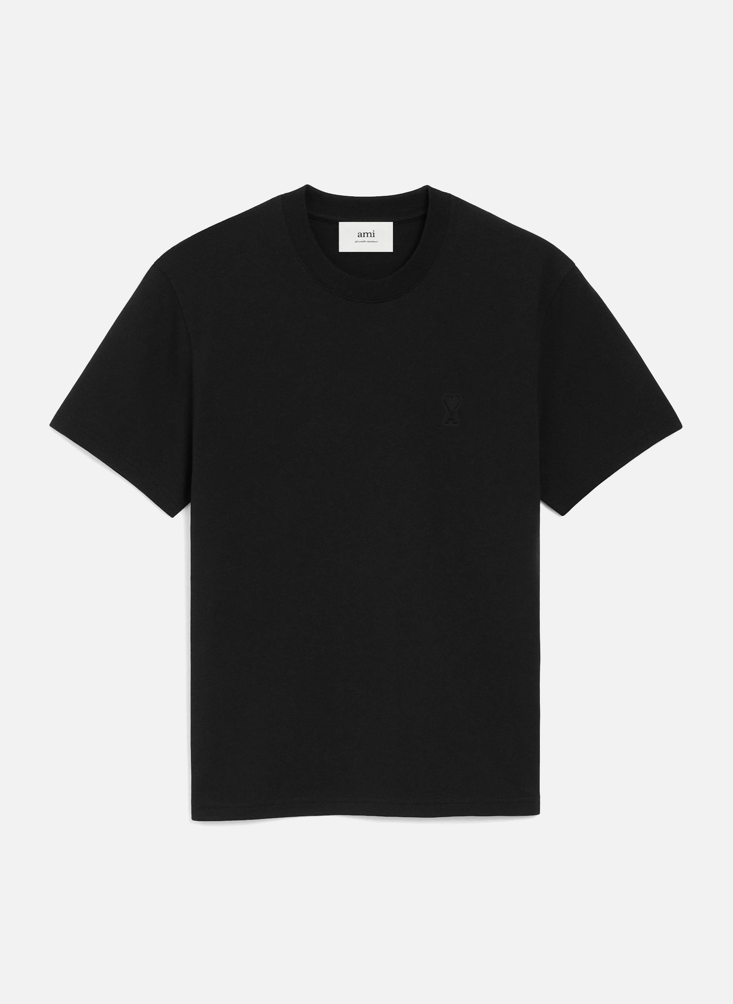 AMI PARIS T-shirt ami de coeur unisexe Noir