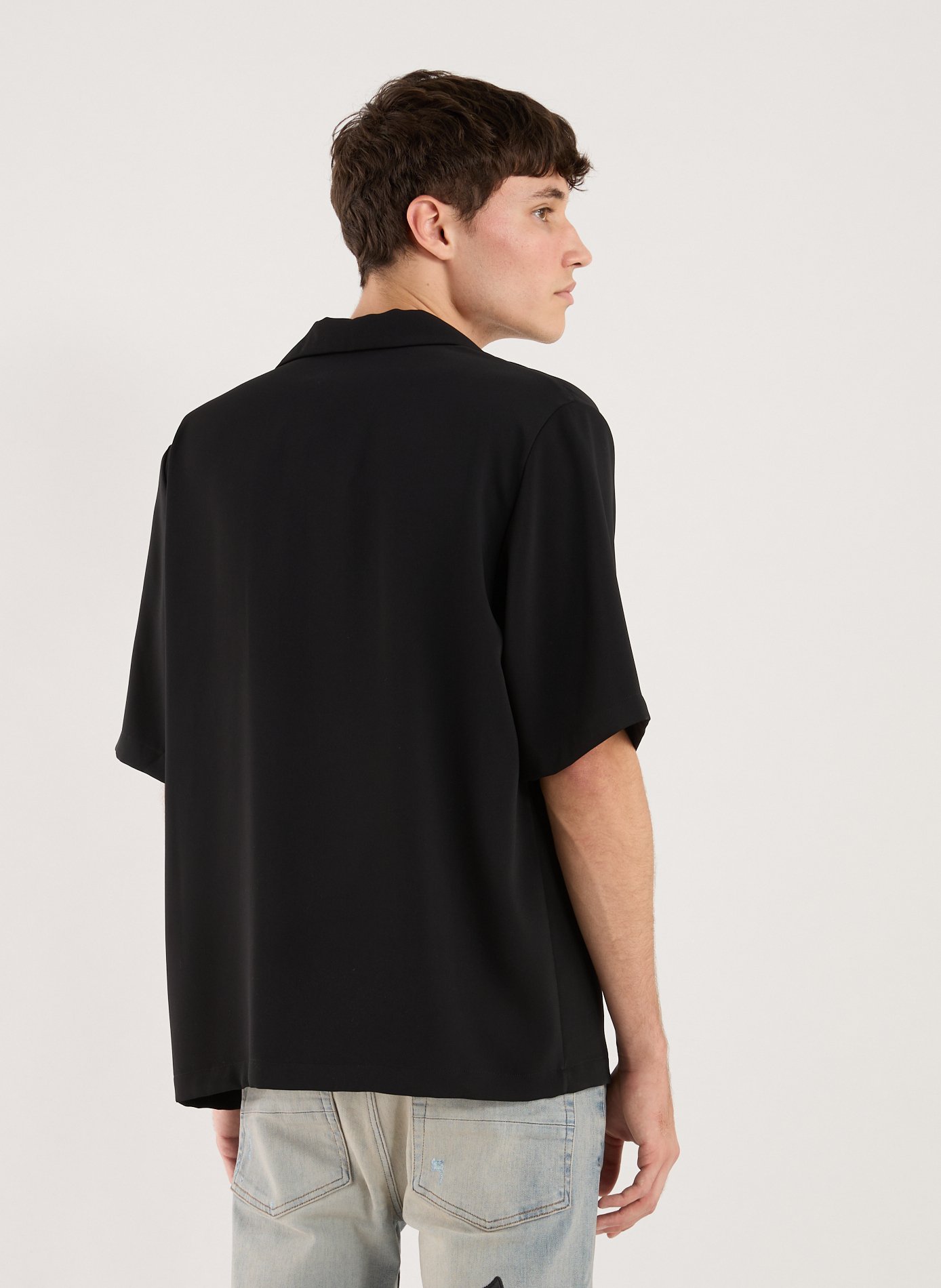 Chemise droite unie AMIRI Noir