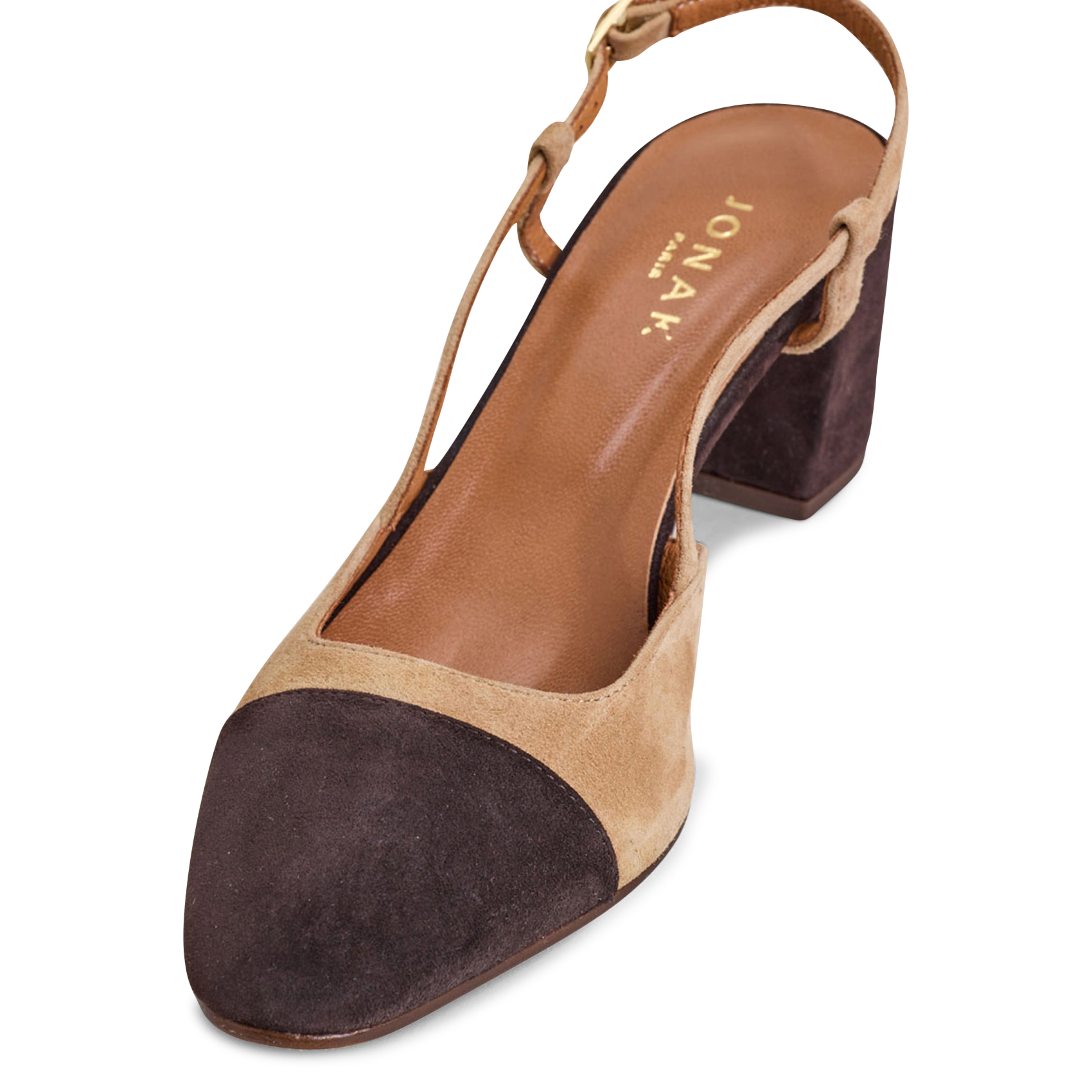Slingbacks en cuir velours dhapop JONAK Marron