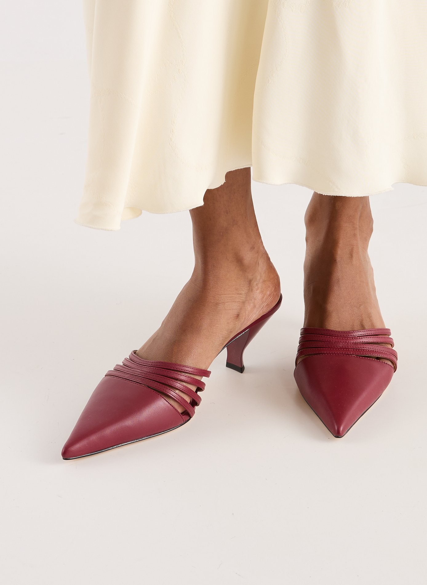 Mules à talon en cuir MICHAEL KORS Rouge