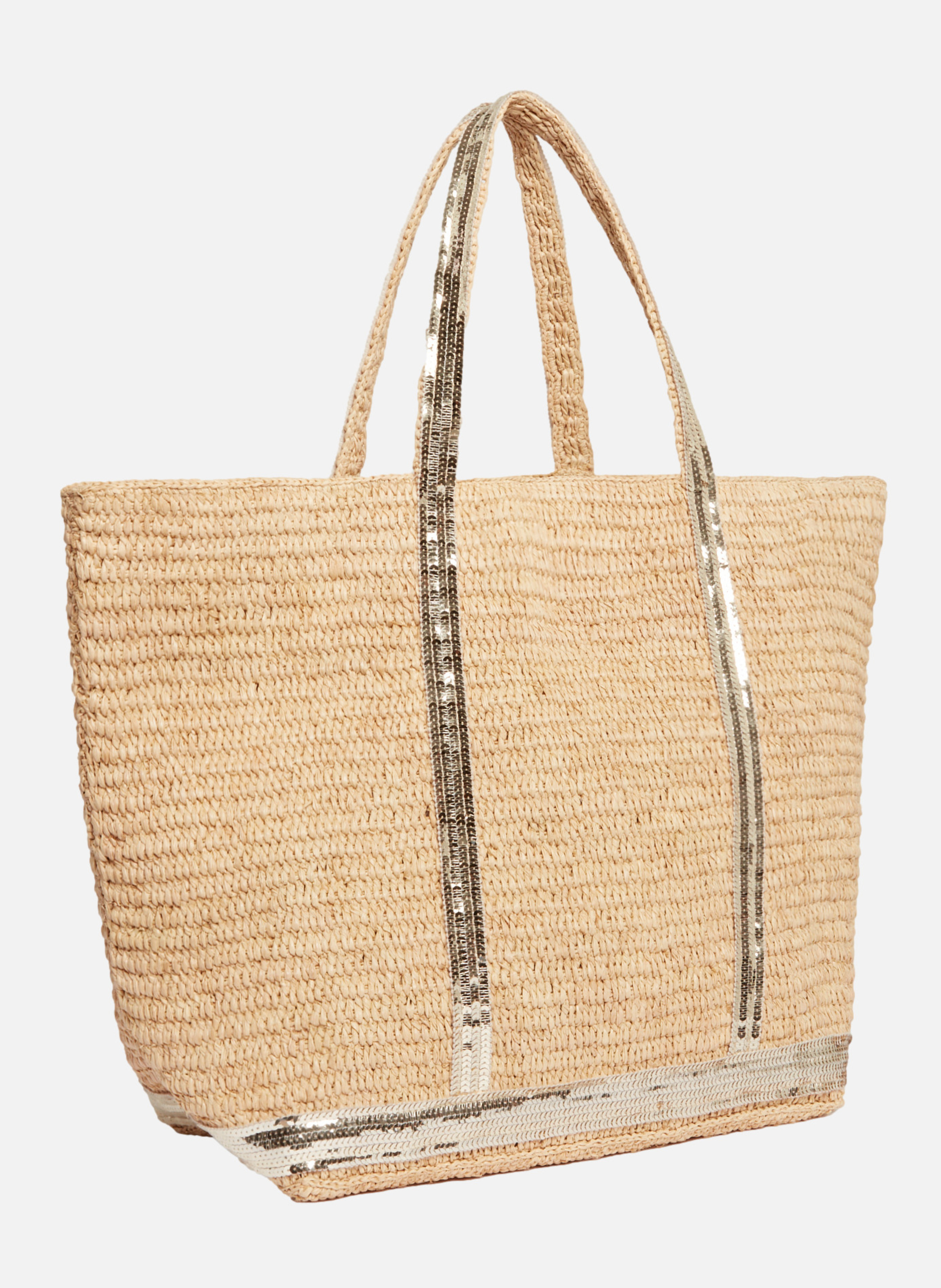 Cabas XL En Raphia et Sequins Or VANESSA BRUNO Doré